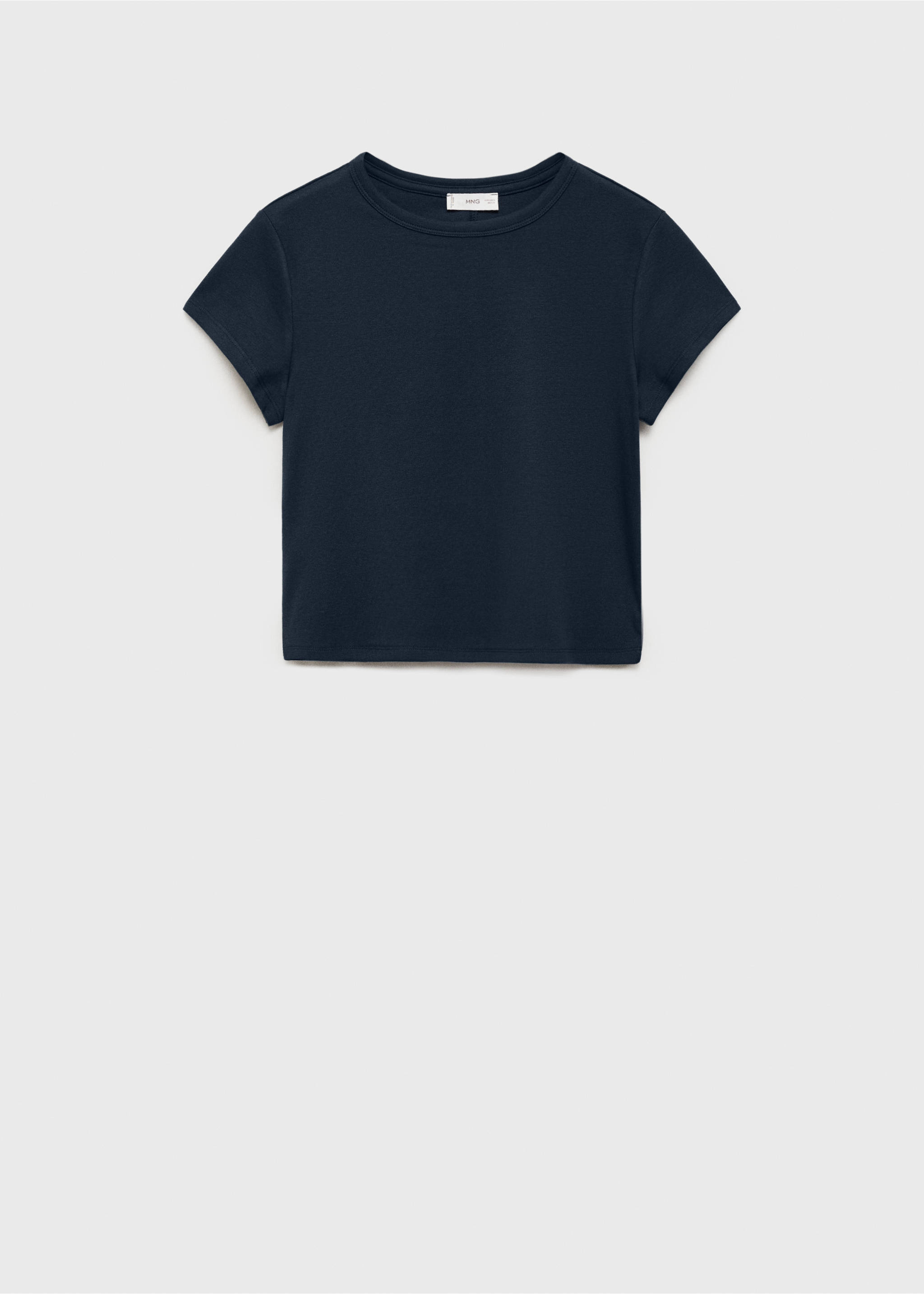 Essential cotton-blend T-shirt - Article without model, Navy. Ref: 17024777-00.