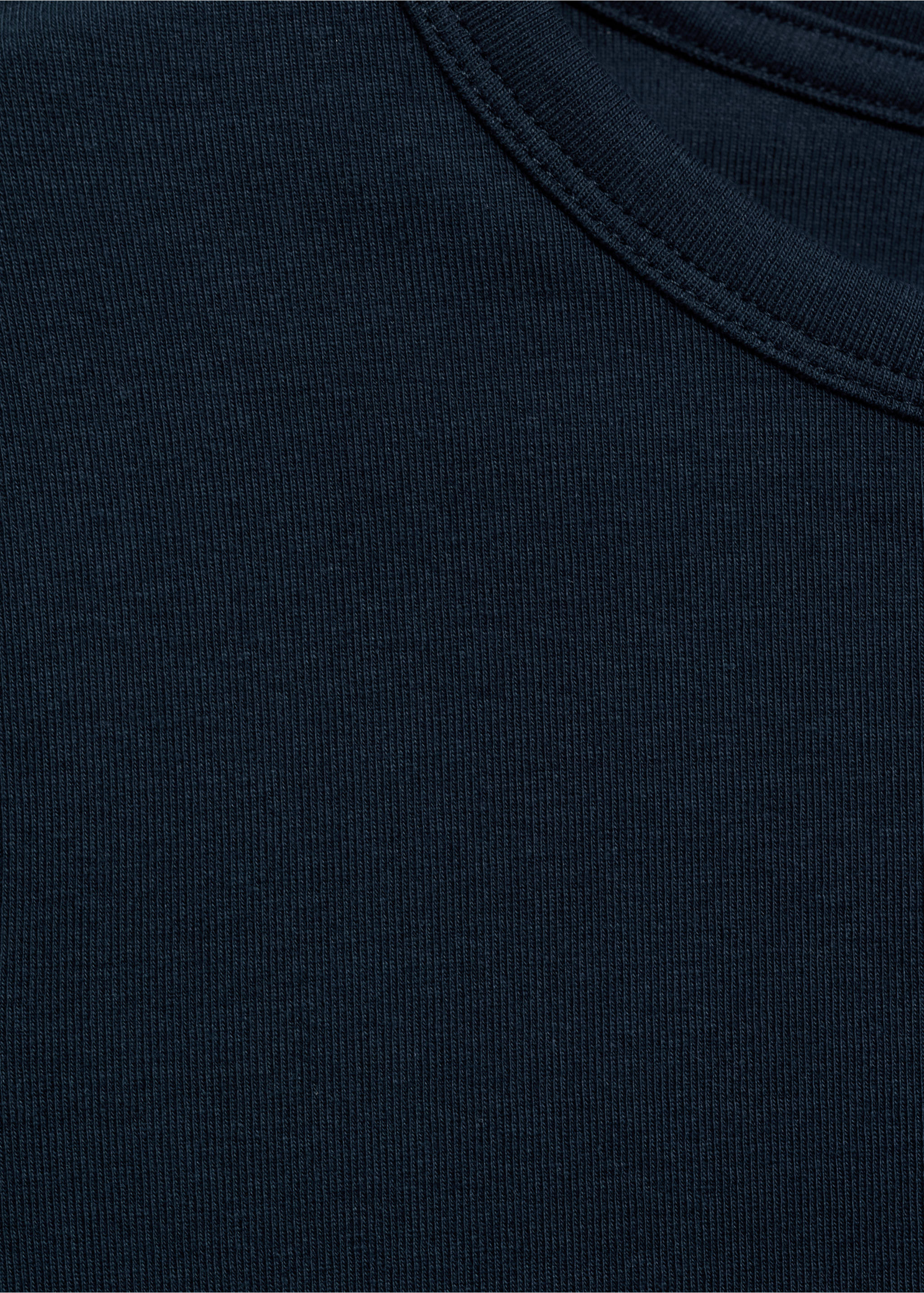 Essential cotton-blend T-shirt - Details of the article 8, Navy. Ref: 17024777-00.