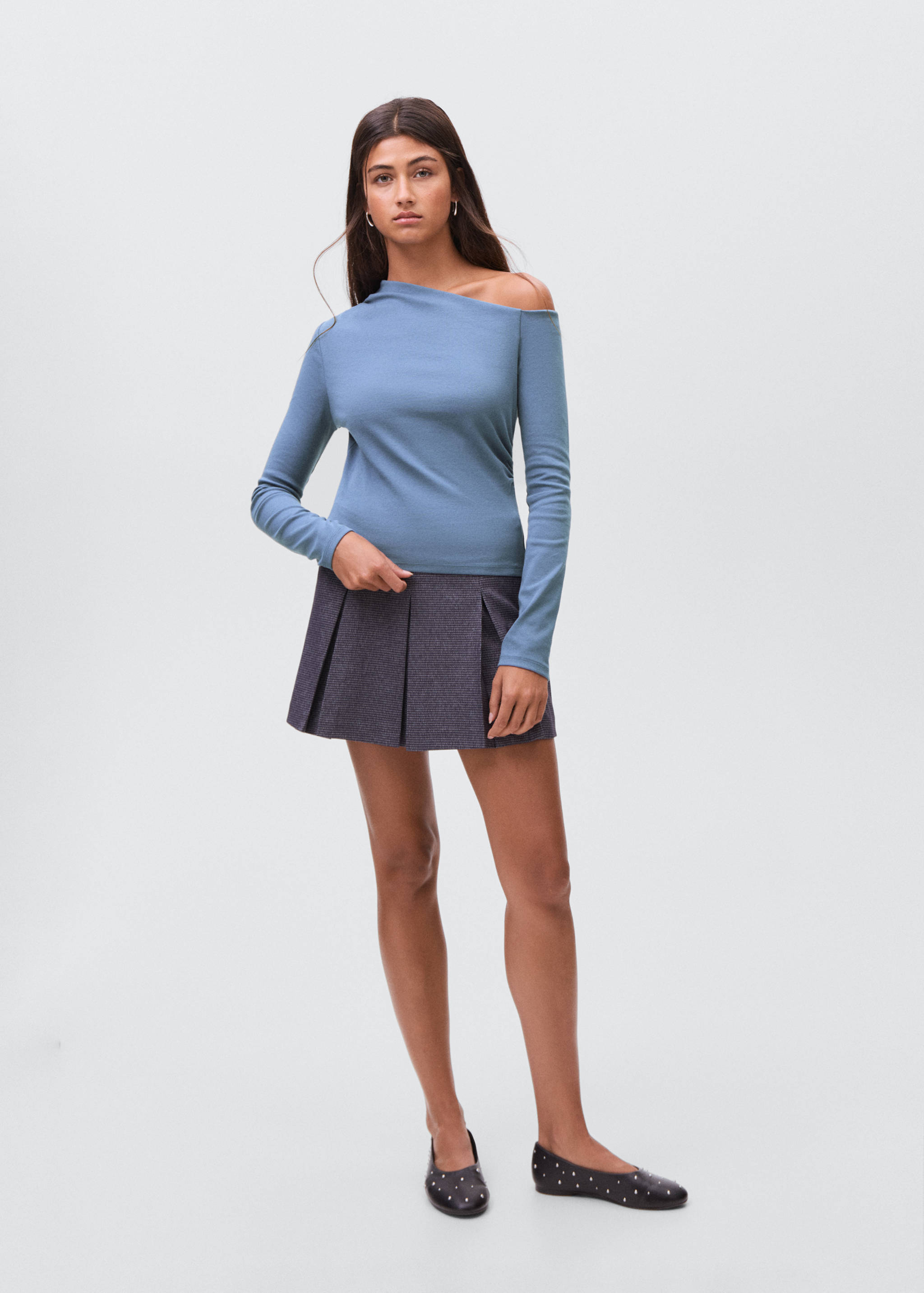 Asymmetric cotton T-shirt - General plane