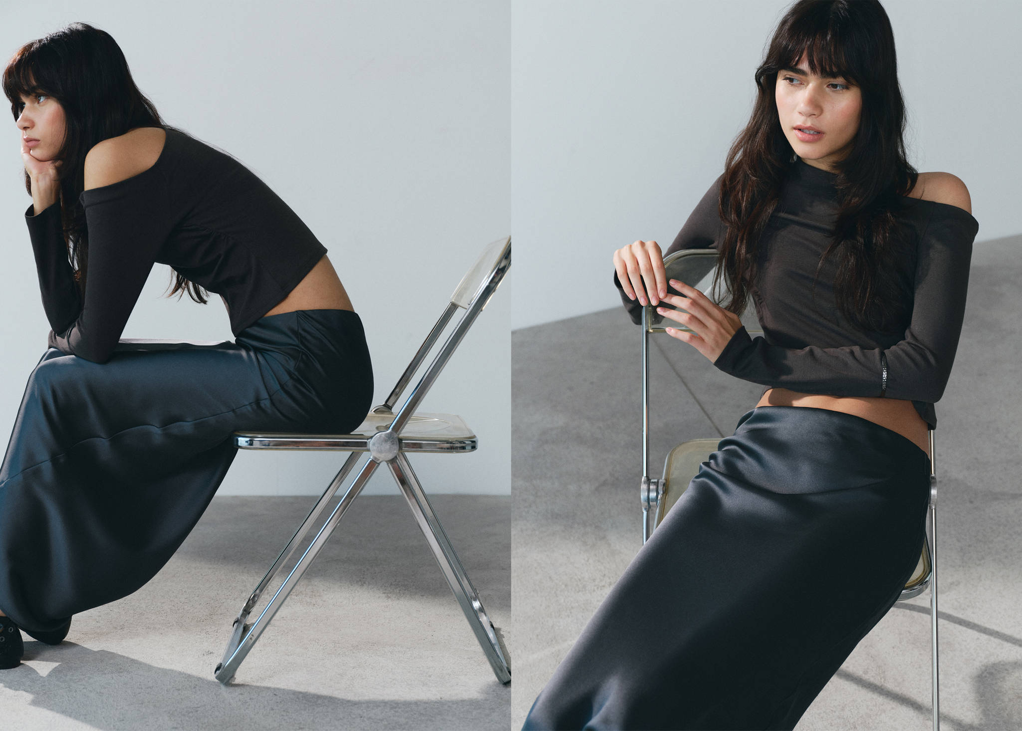 Asymmetric cotton T-shirt - Panoramic plane