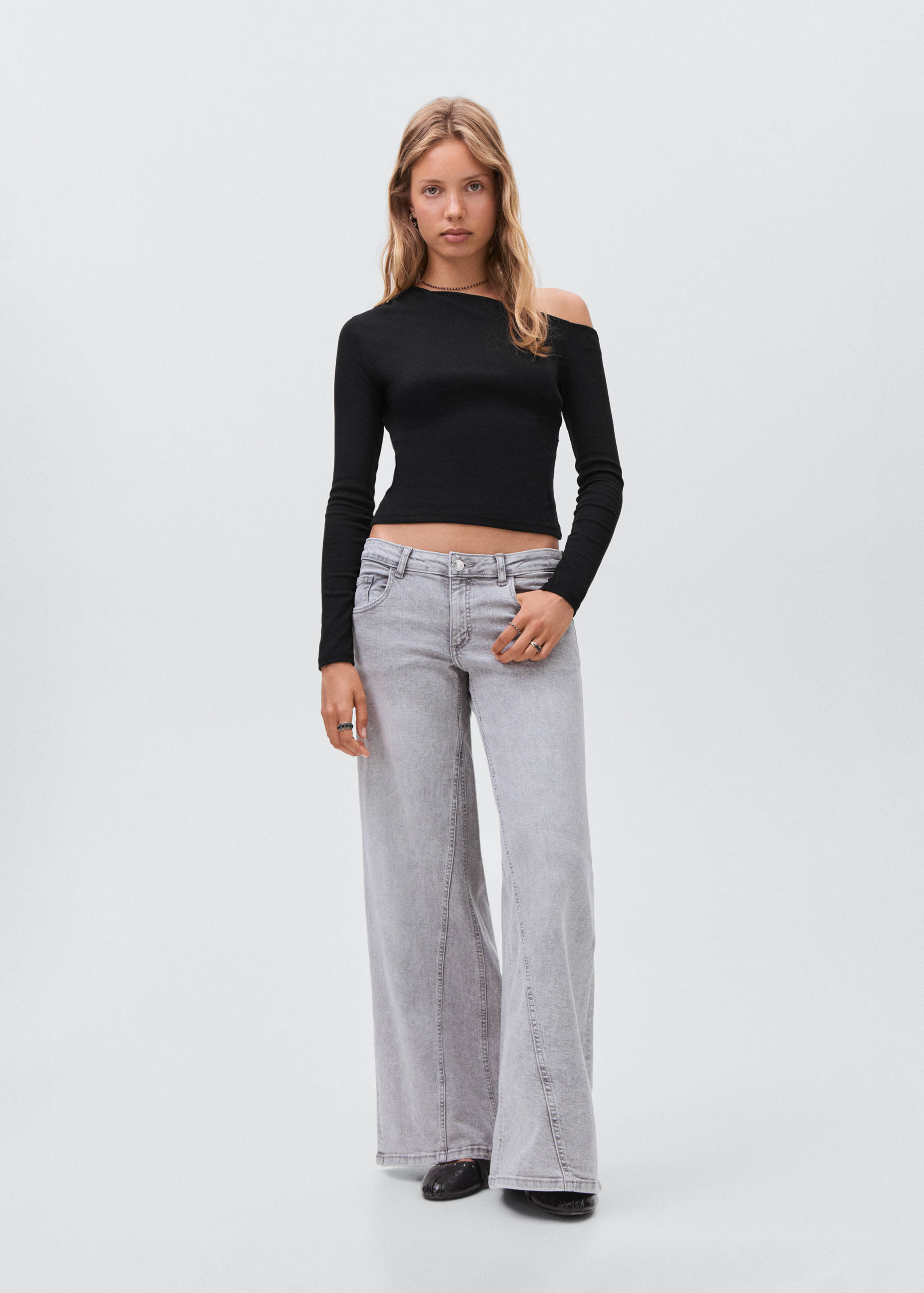 Asymmetric cotton T-shirt - General plane