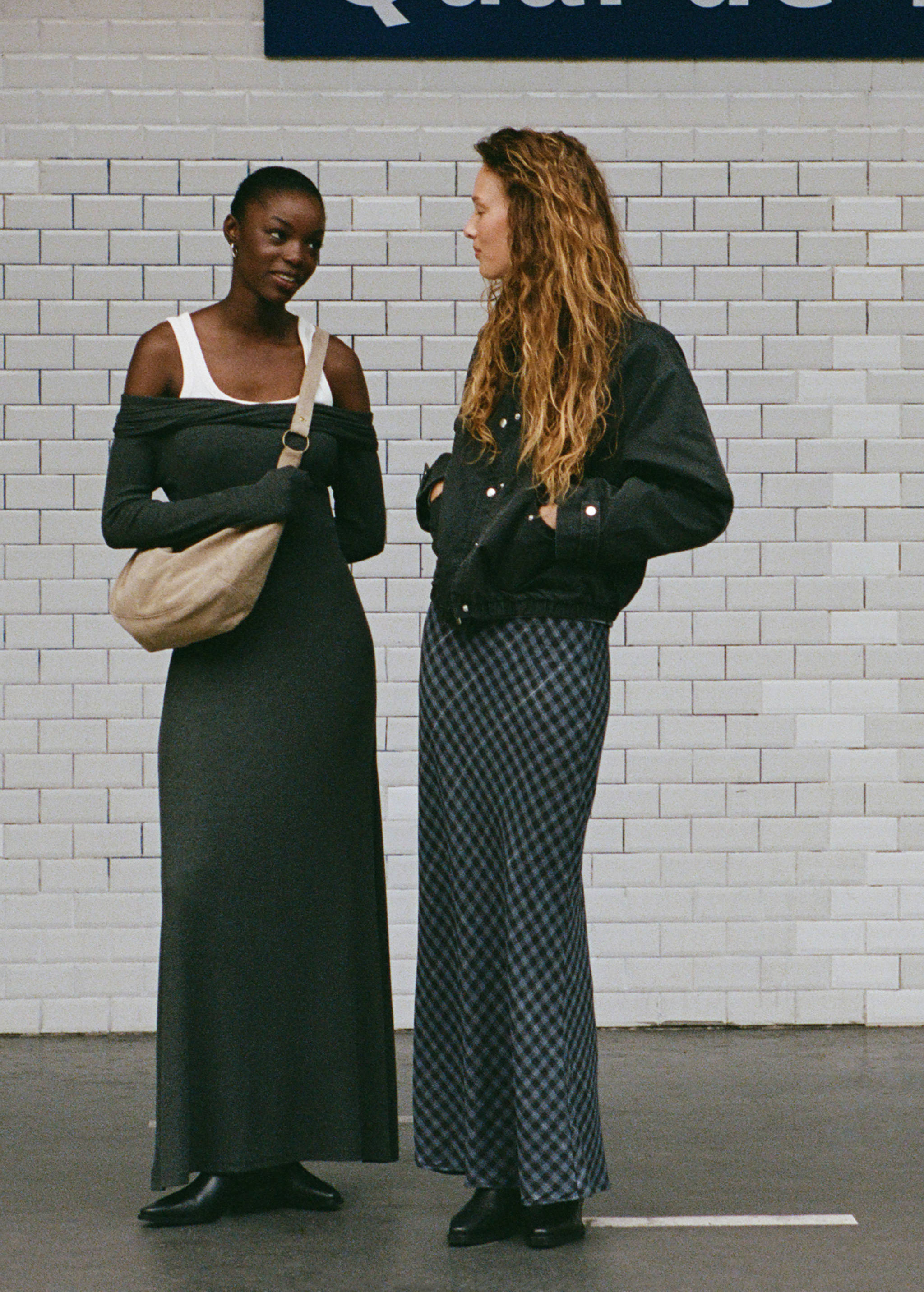 Checked long skirt - Details of the article 5