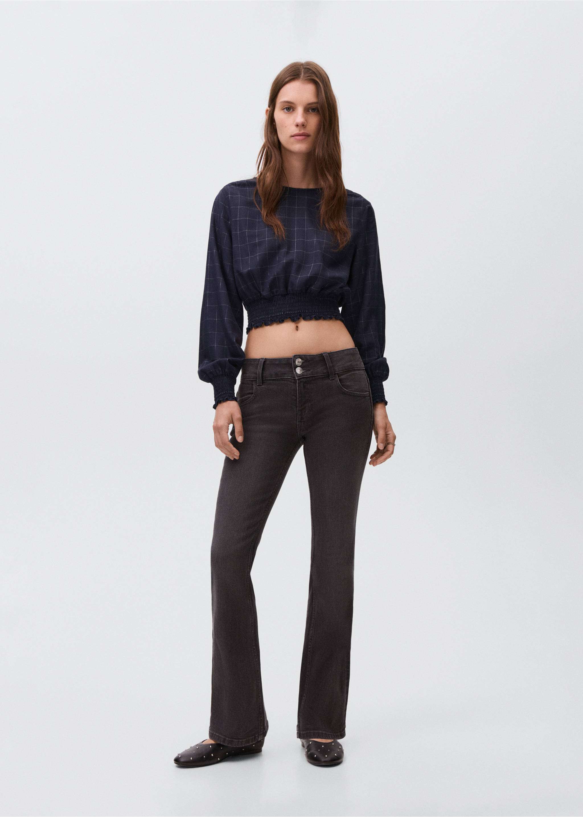 Lurex-Karobluse - Allgemeine Ansicht, Marineblau. Ref: 17024780-00.