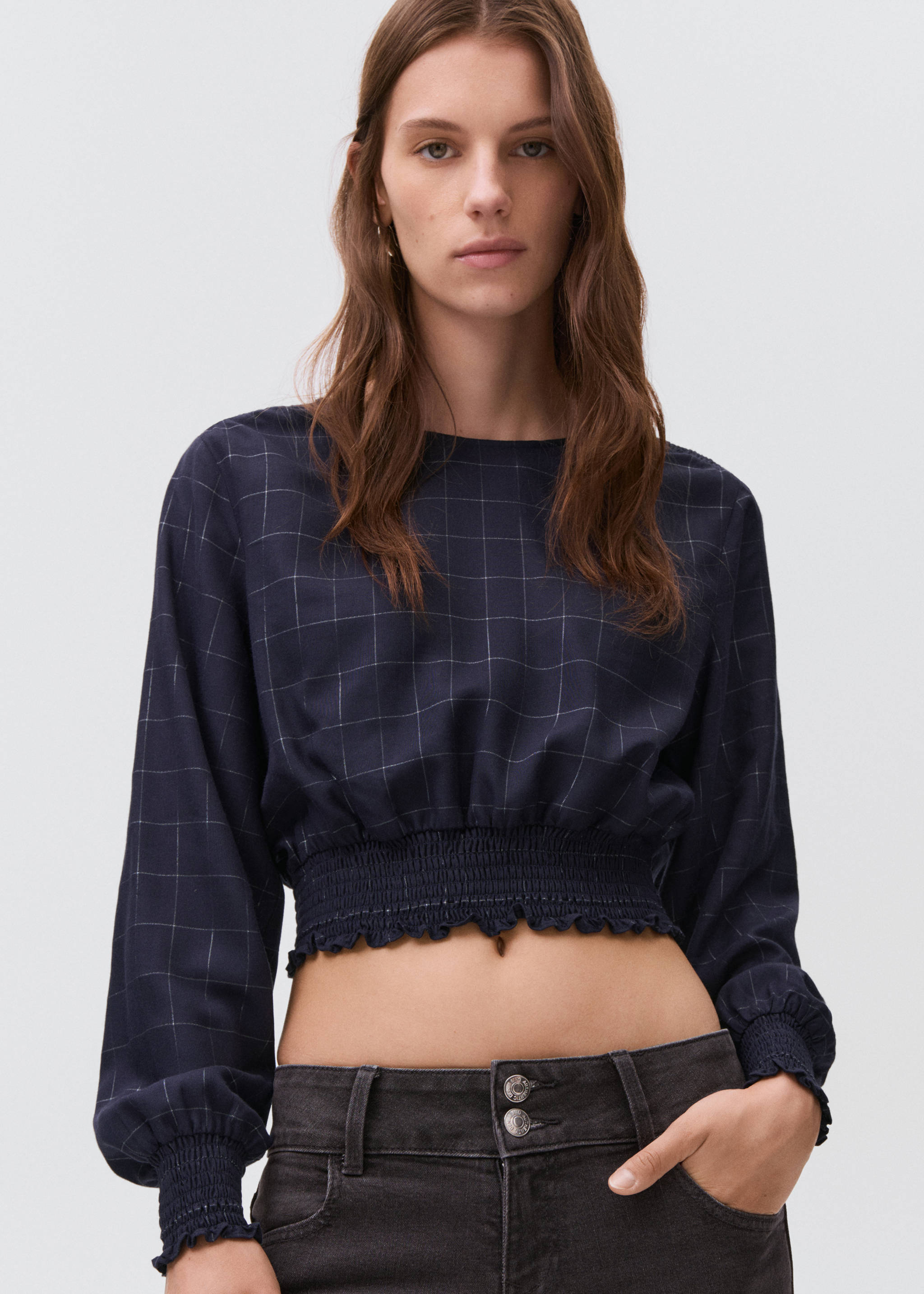 Lurex-Karobluse - Mittlere Ansicht
