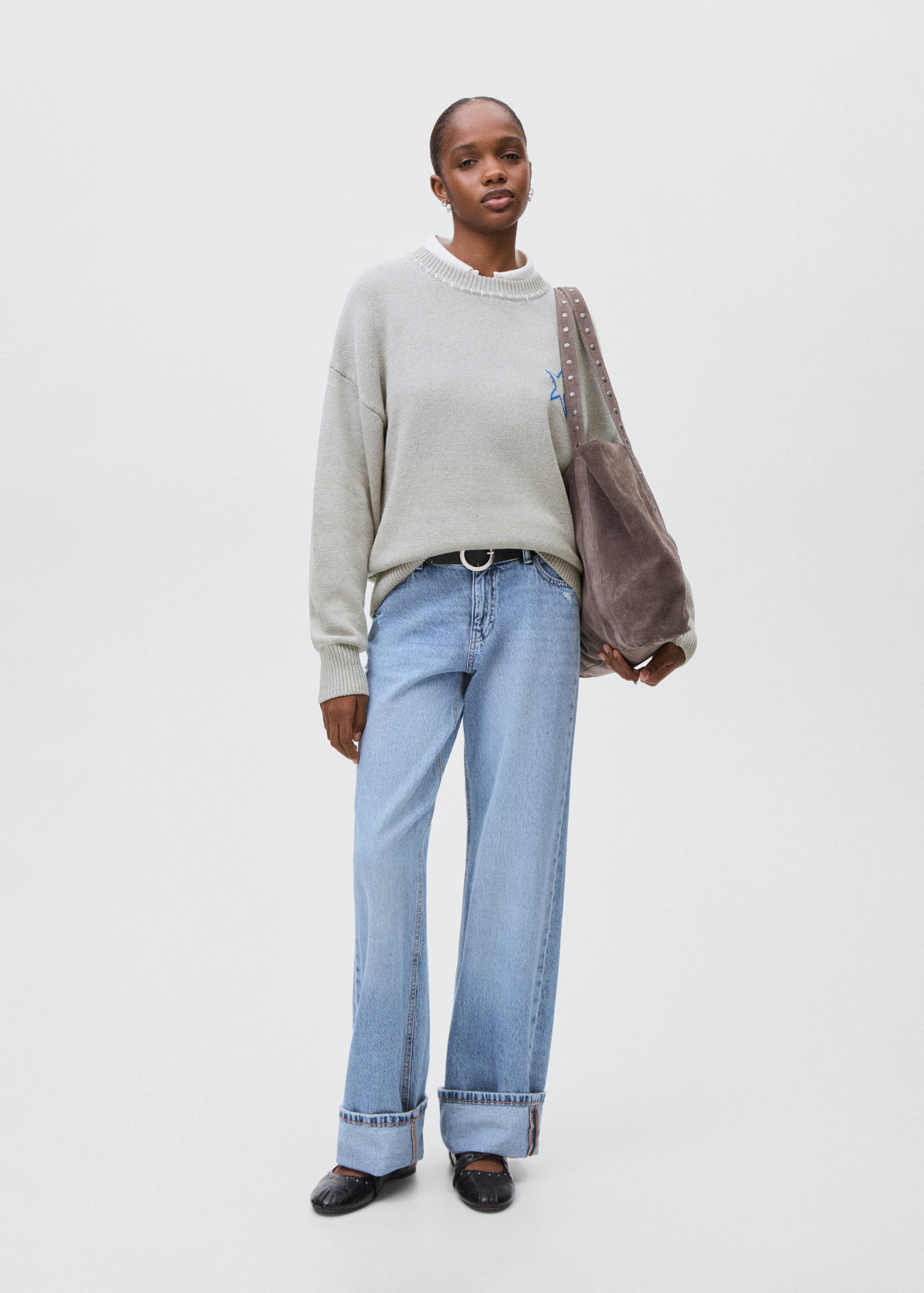 Strikket genser med stjerne - Total bildeutsnitt