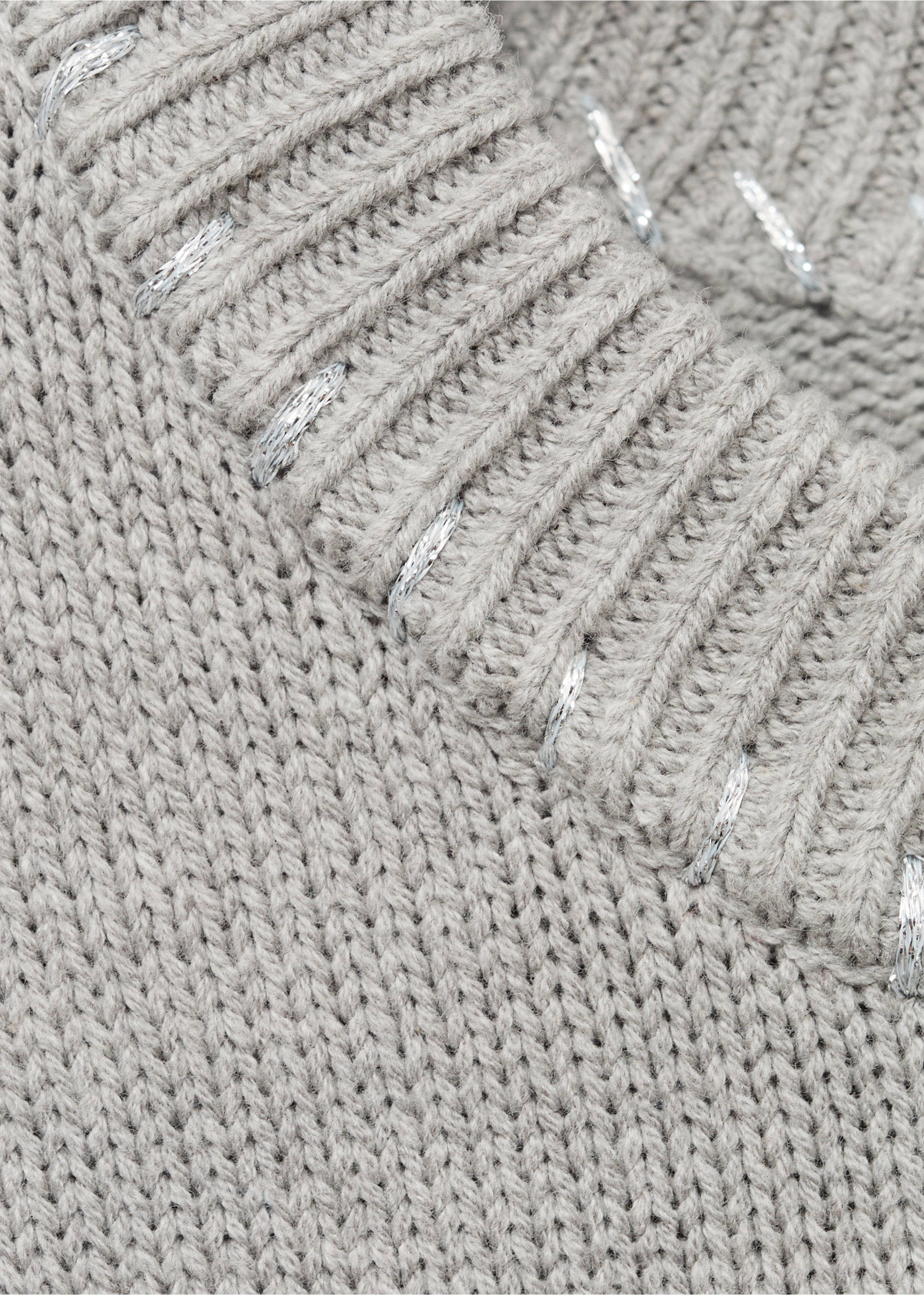 Strickpullover mit Sternmotiv - Detail des Artikels 8, Grau. Ref: 17024782-00.