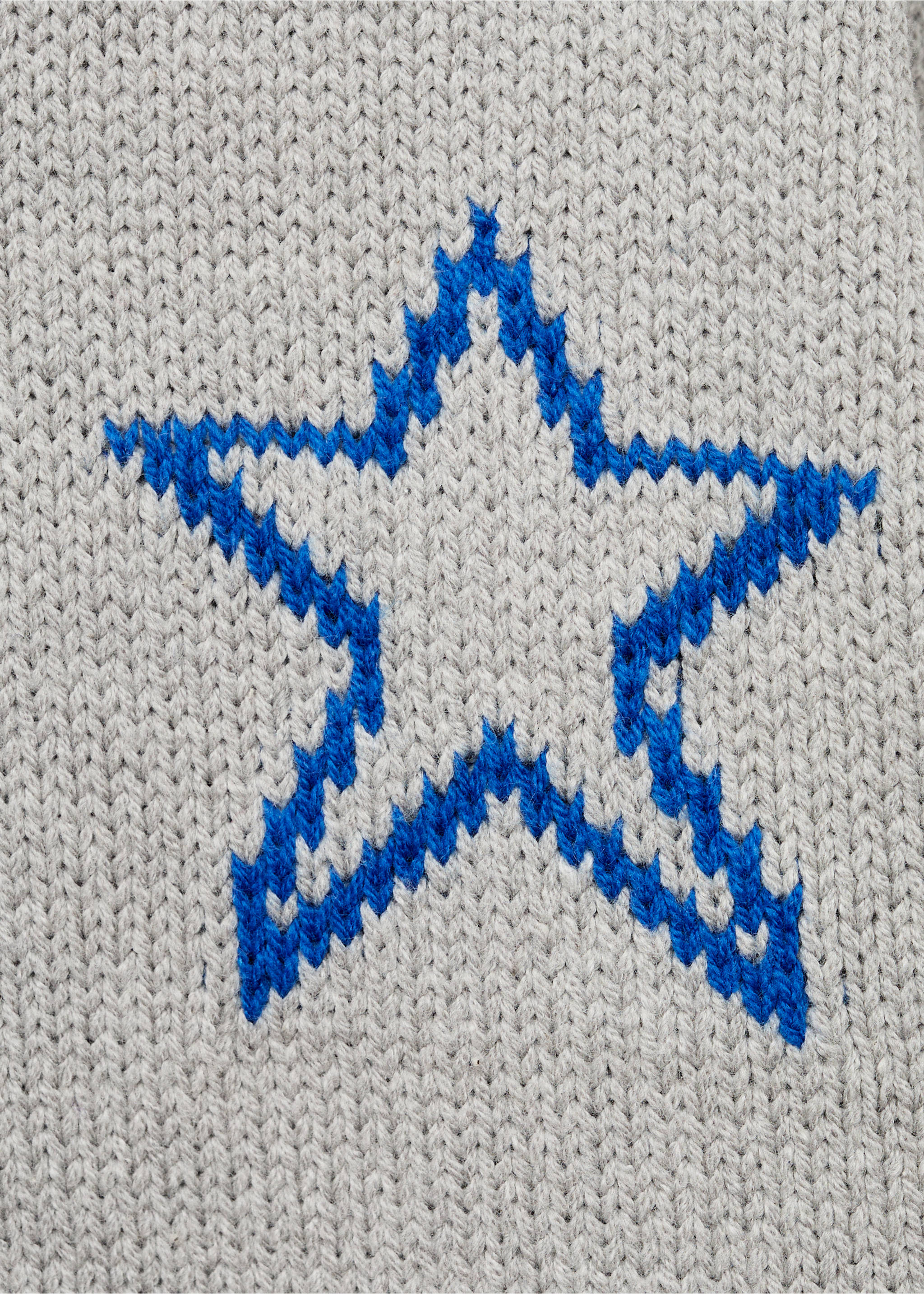 Strickpullover mit Sternmotiv - Detail des Artikels 0, Grau. Ref: 17024782-00.