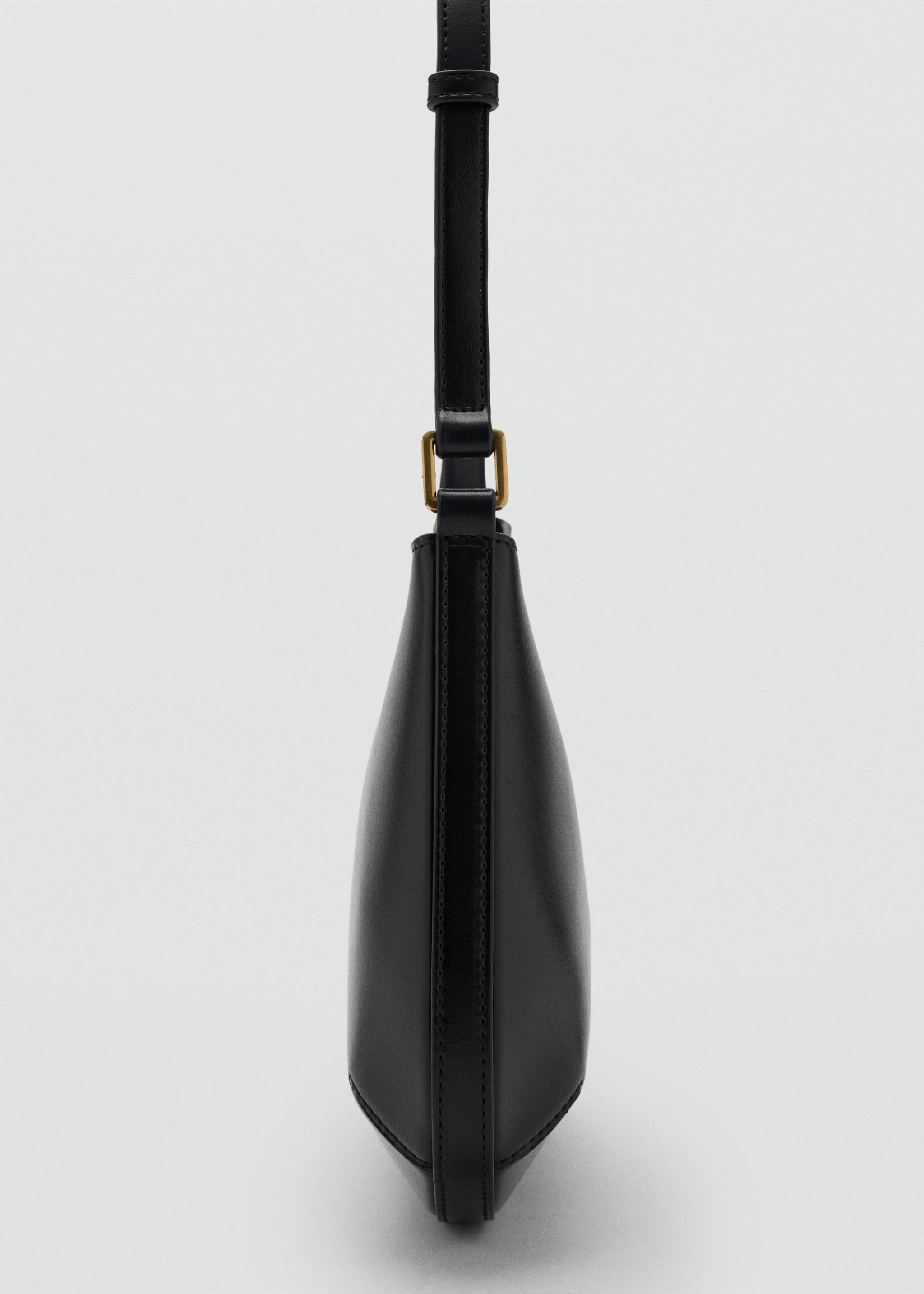 Oval shoulder bag - Details of the article 1, Black. Ref: 17024787-00.