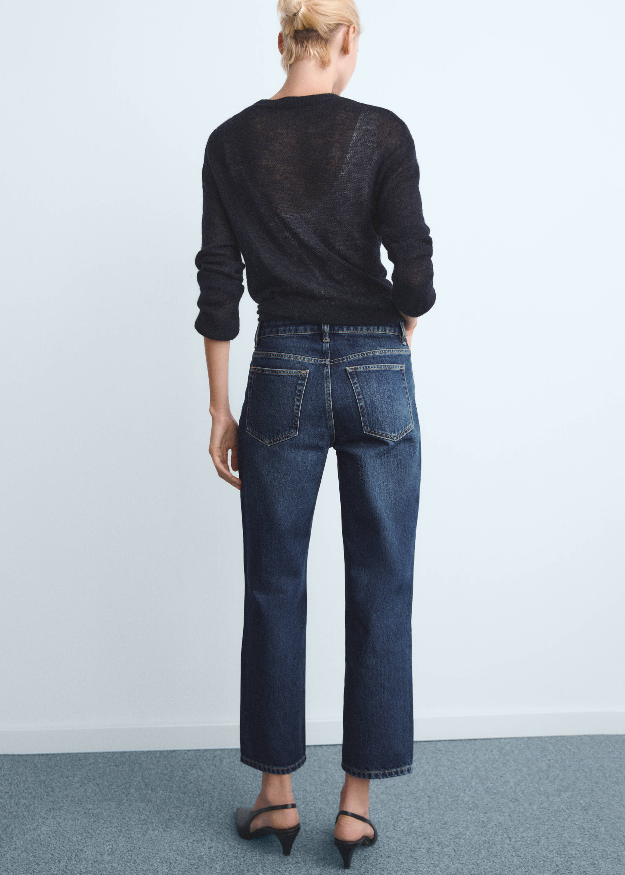 Raka jeans medium midja - Artikelns baksida