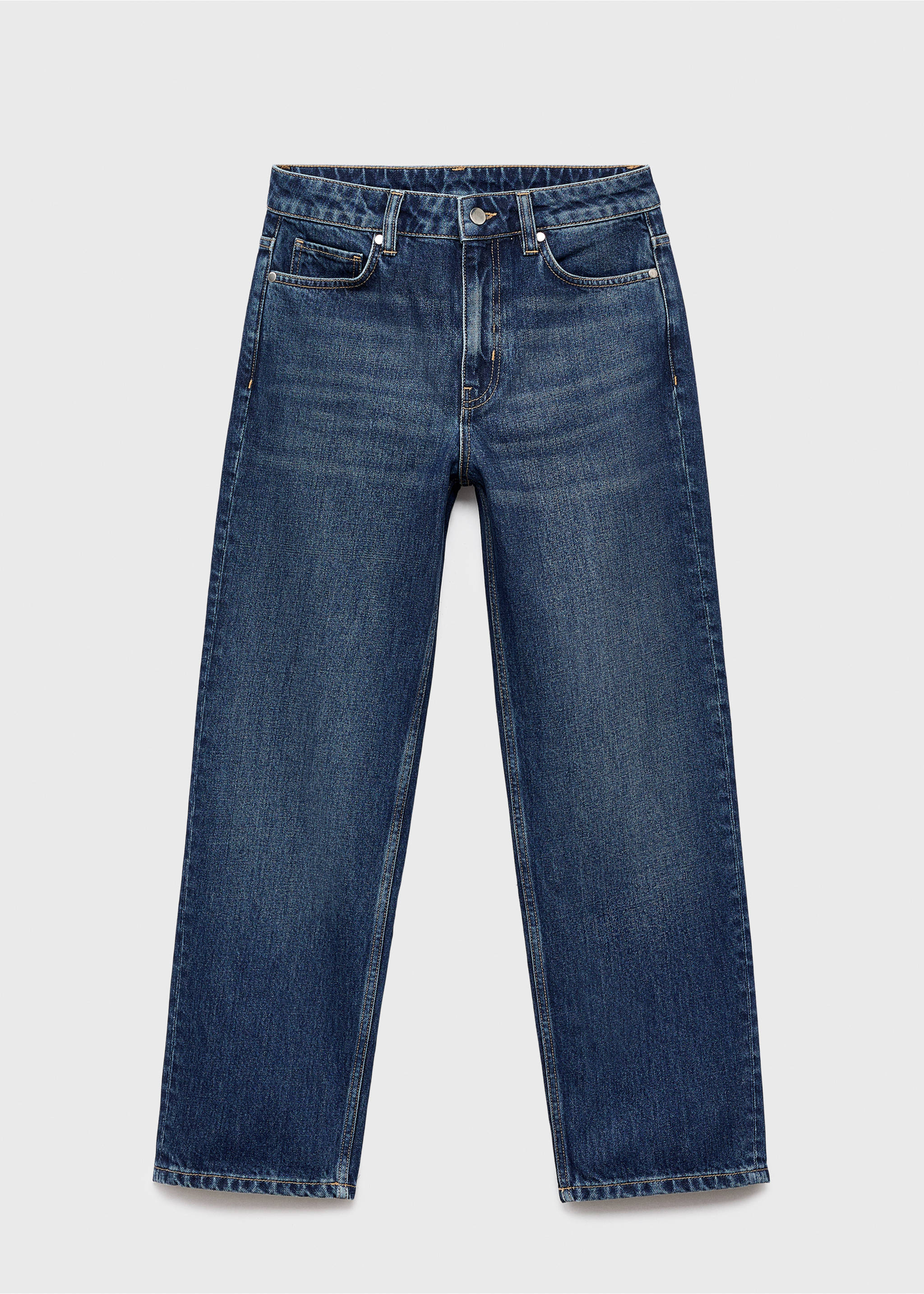Mid-rise straight jeans - Article without model, Dark Blue. Ref: 17024789-00.
