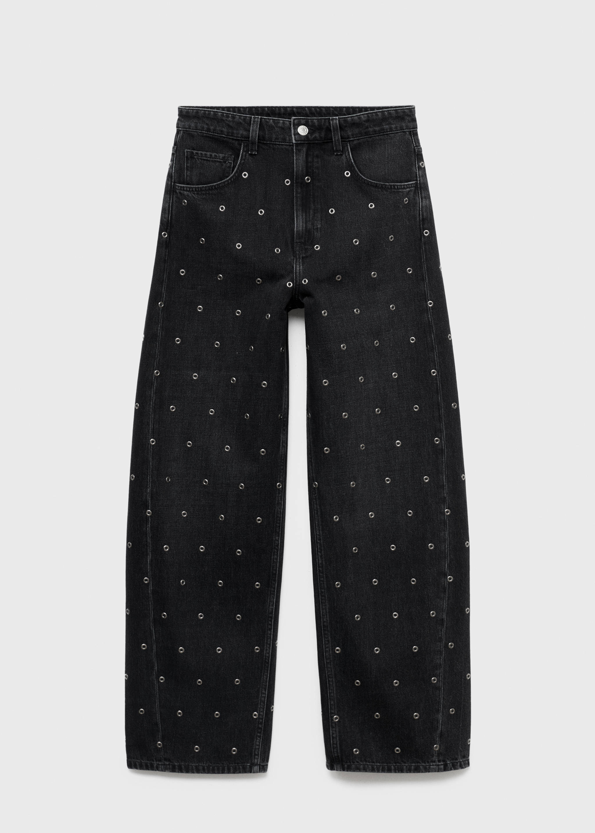 Barrel jeans with eyelets - Article without model