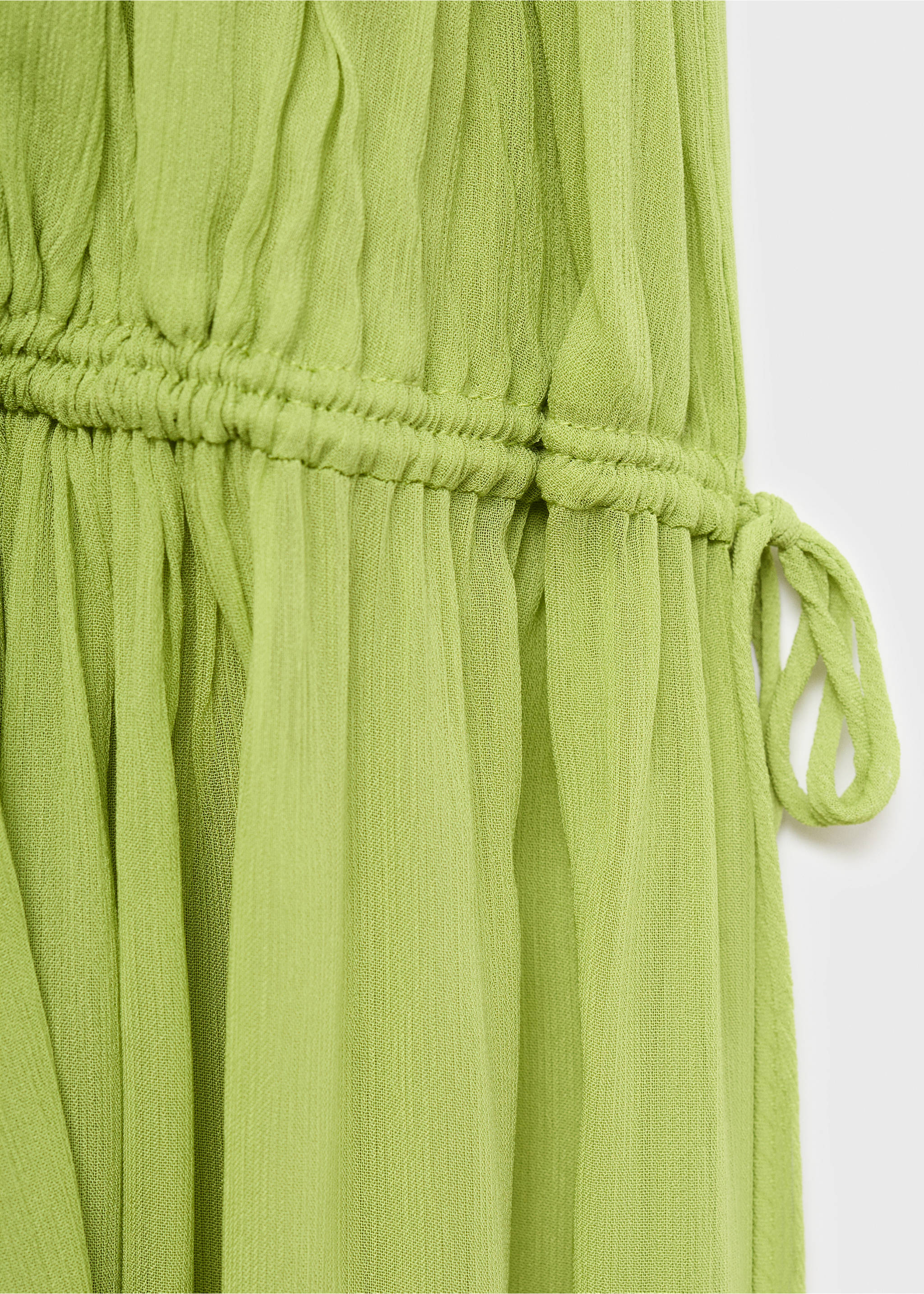 Oversized pleated dress - Details of the article 0, Green. Ref: 17024791-00.
