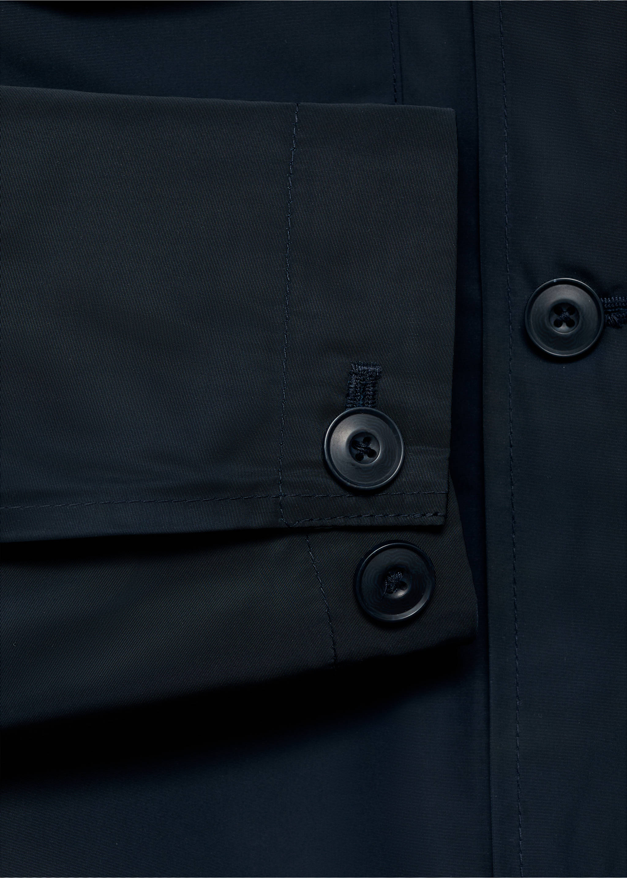 Water-repellent jacket with pockets - Details of the article 8, Petrol Blue. Ref: 17025140-00.