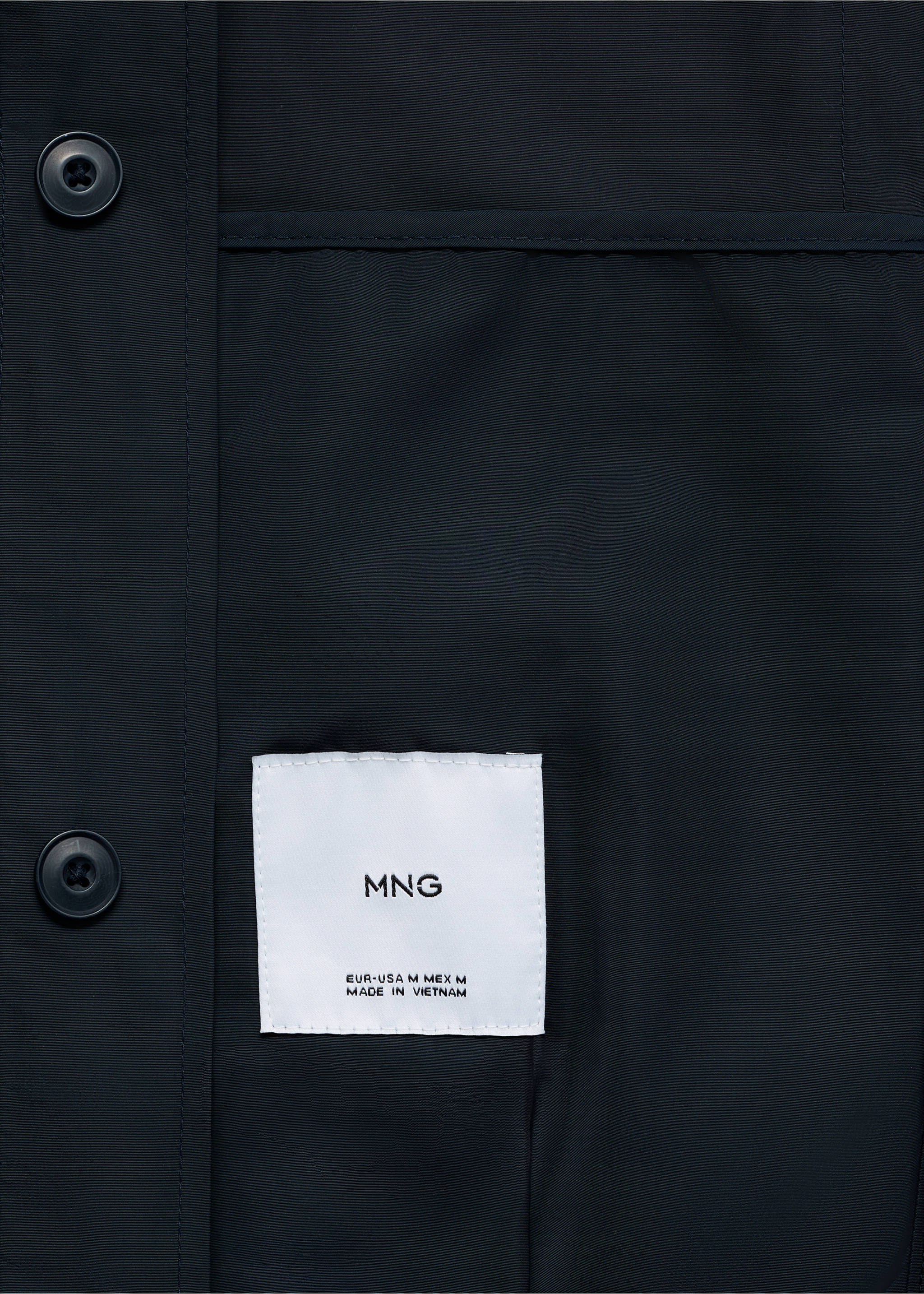 Water-repellent jacket with pockets - Details of the article 0, Petrol Blue. Ref: 17025140-00.