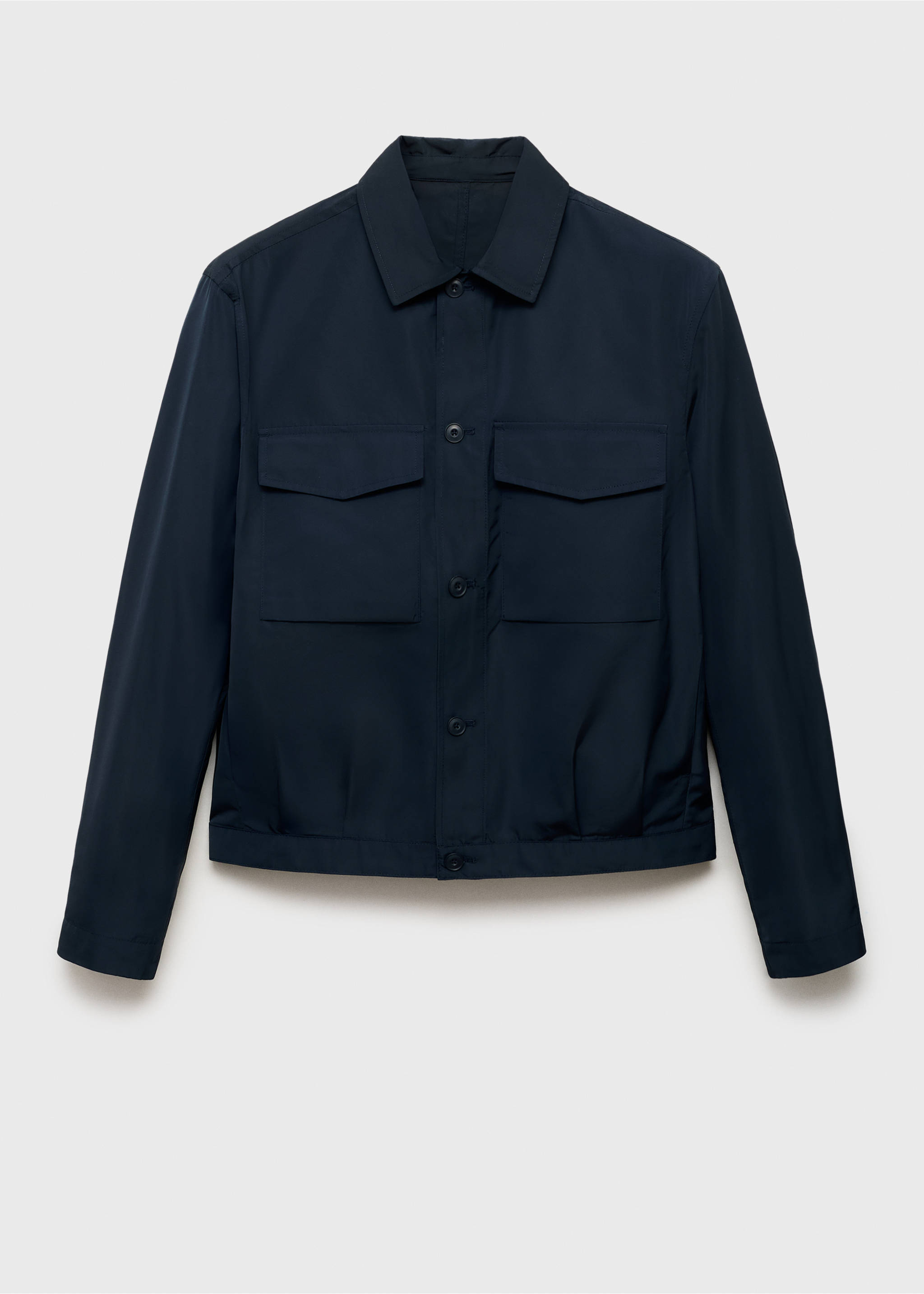 Water-repellent jacket with pockets - Article without model, Petrol Blue. Ref: 17025140-00.