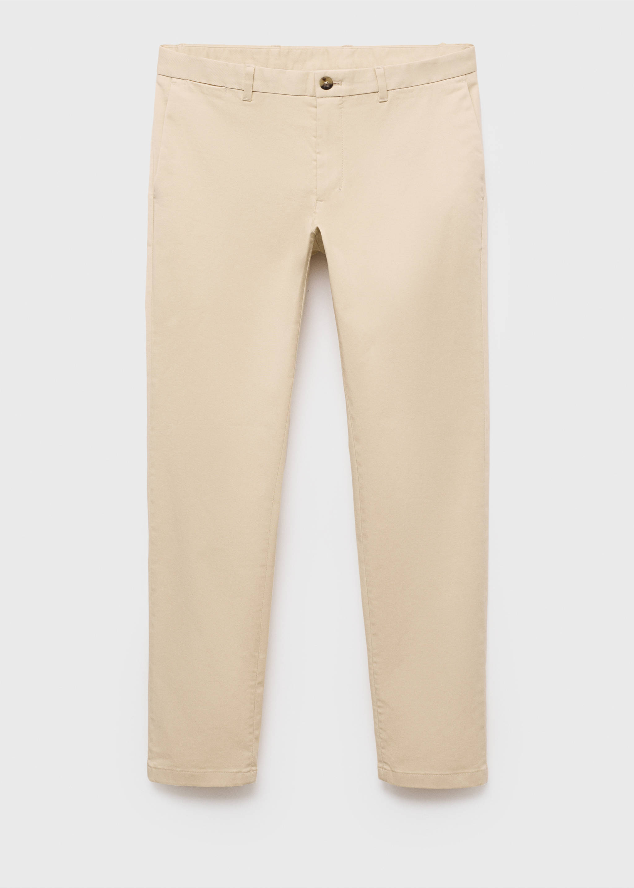 Barna slim-fit twill chino trousers - Article without model, Ecru. Ref: 17025141-00.