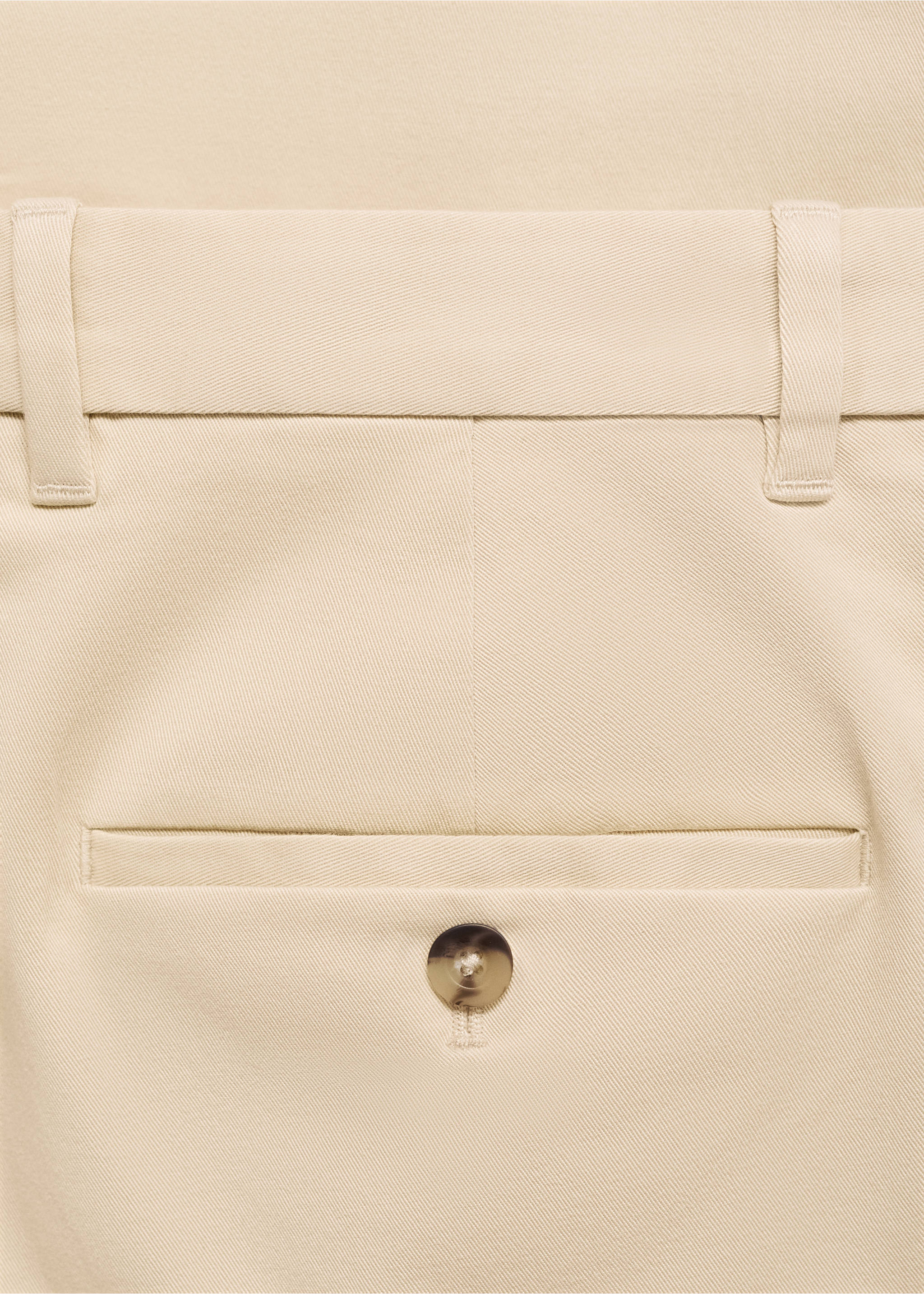 Barna slim-fit twill chino trousers - Details of the article 0, Ecru. Ref: 17025141-00.