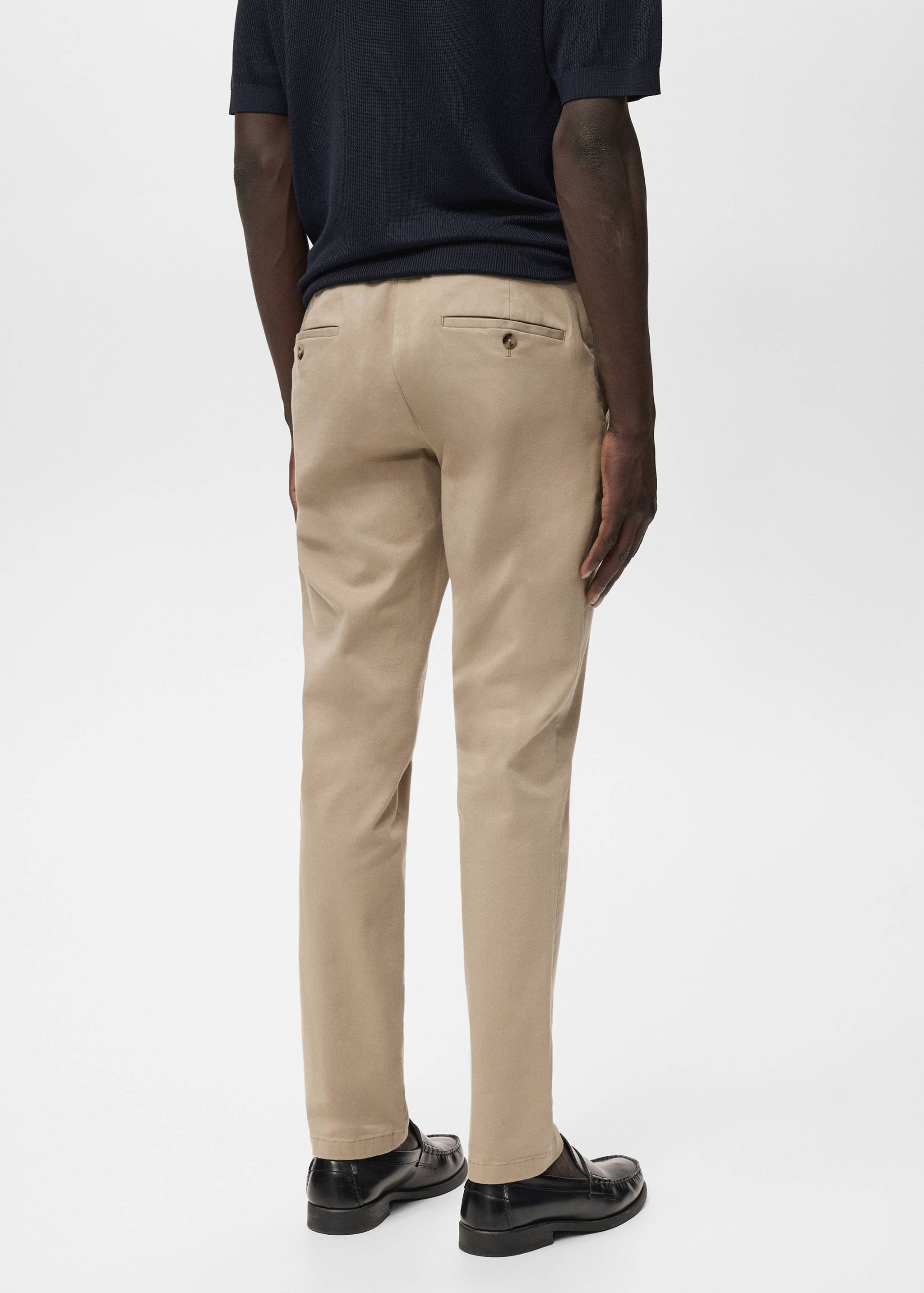 Barna slim-fit twill chino trousers - Reverse of the article