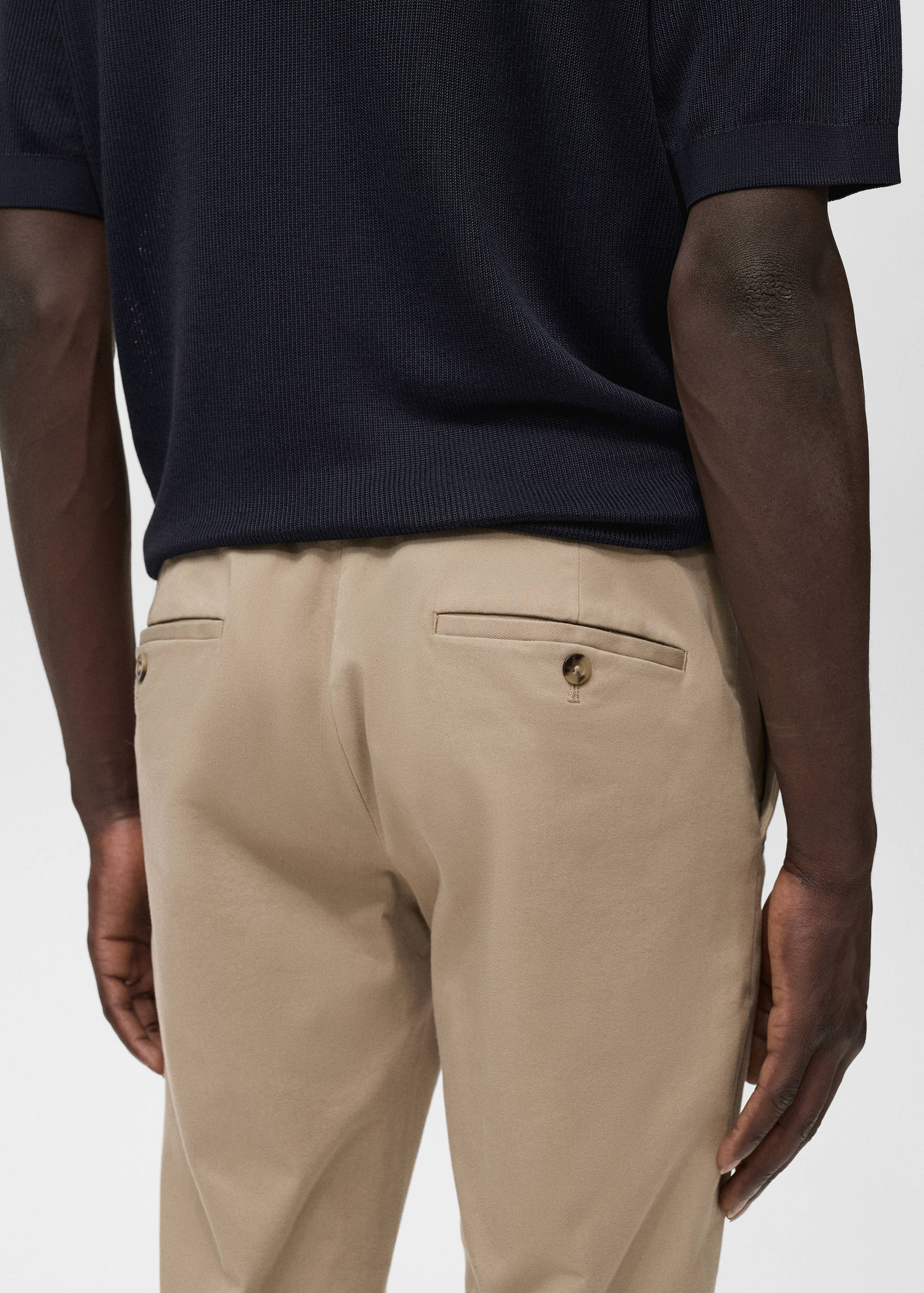 Barna slim-fit twill chino trousers - Details of the article 2