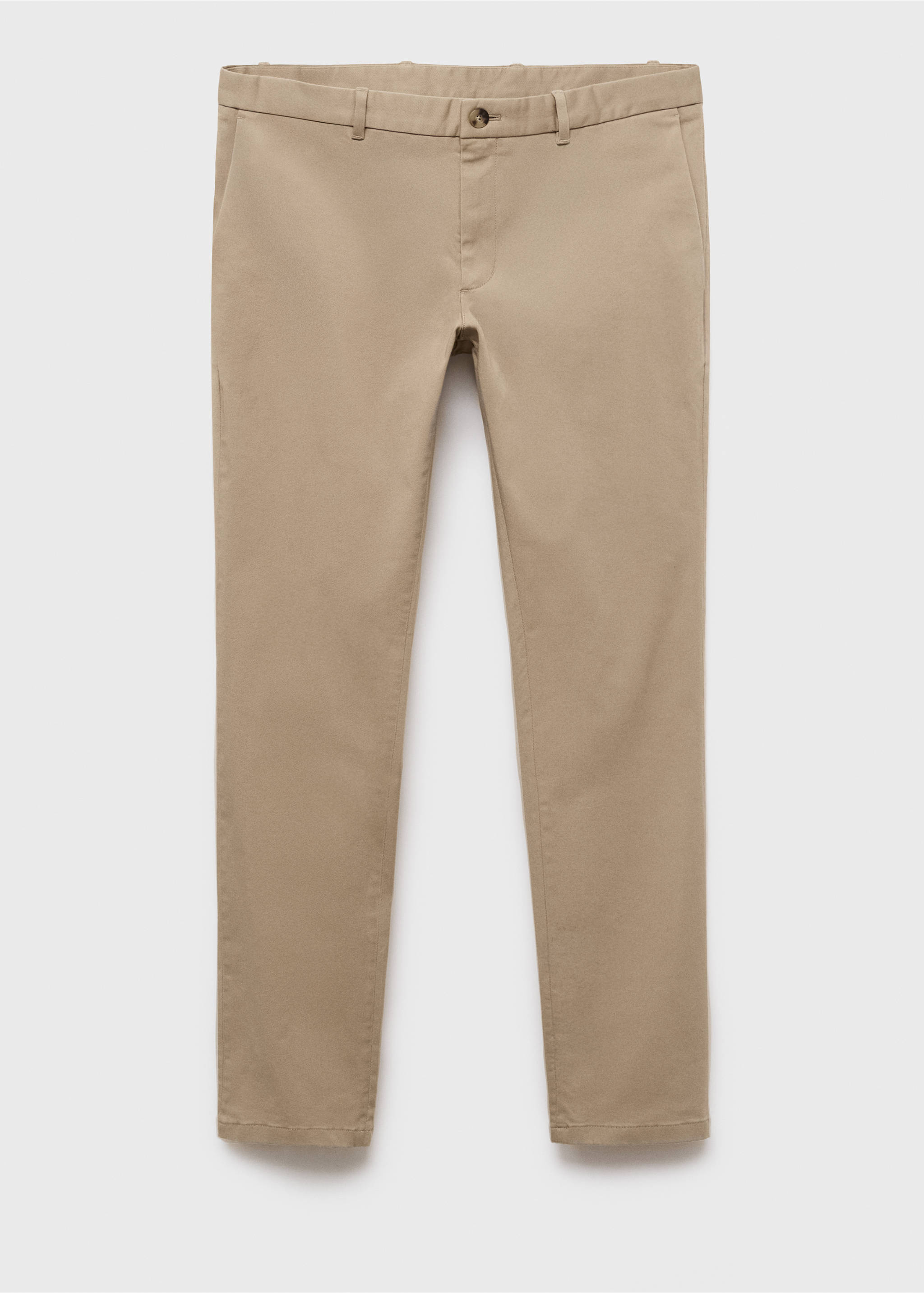 Barna slim-fit twill chino trousers - Article without model, Beige. Ref: 17025141-00.