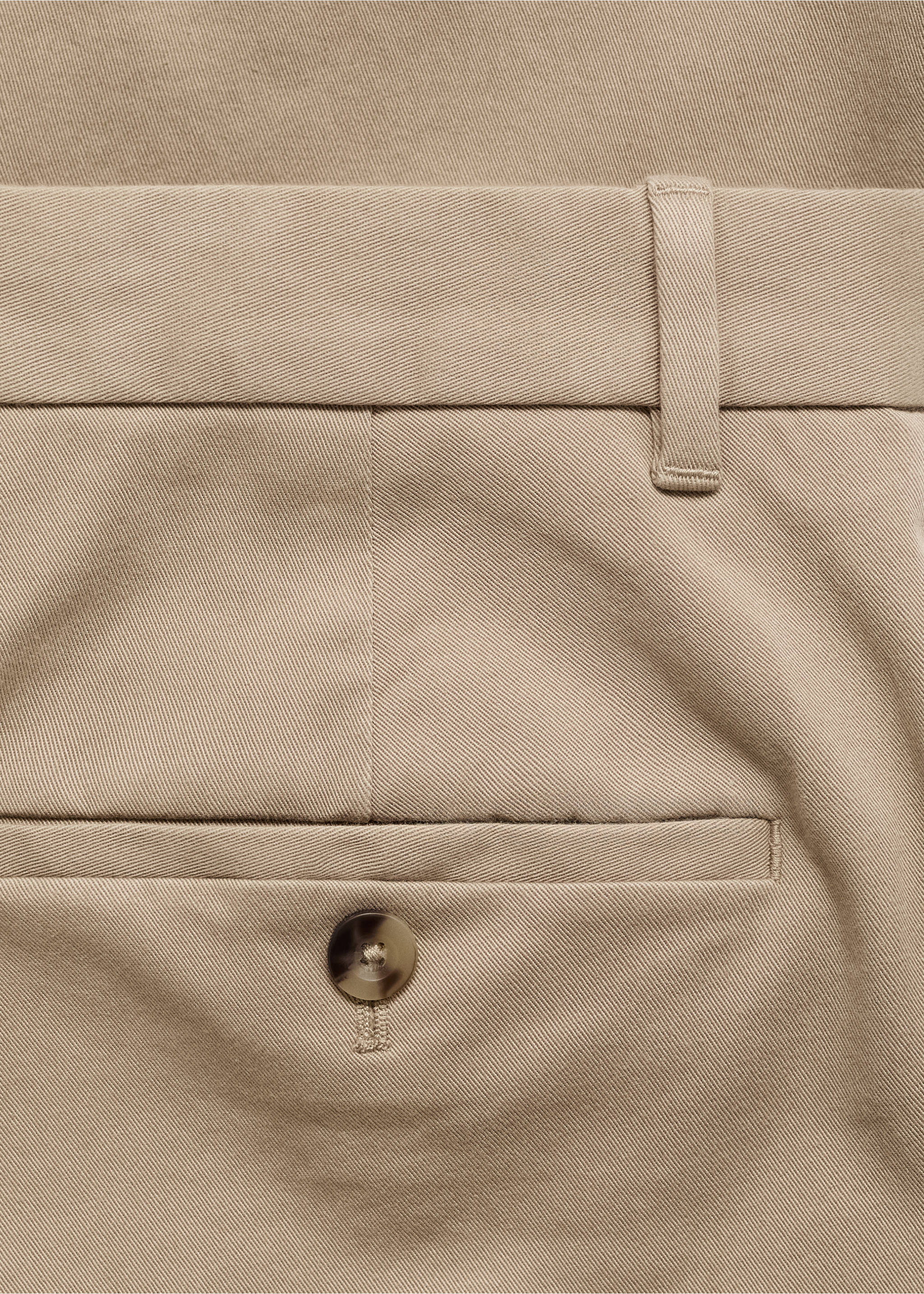 Barna slim-fit twill chino trousers - Details of the article 0, Beige. Ref: 17025141-00.