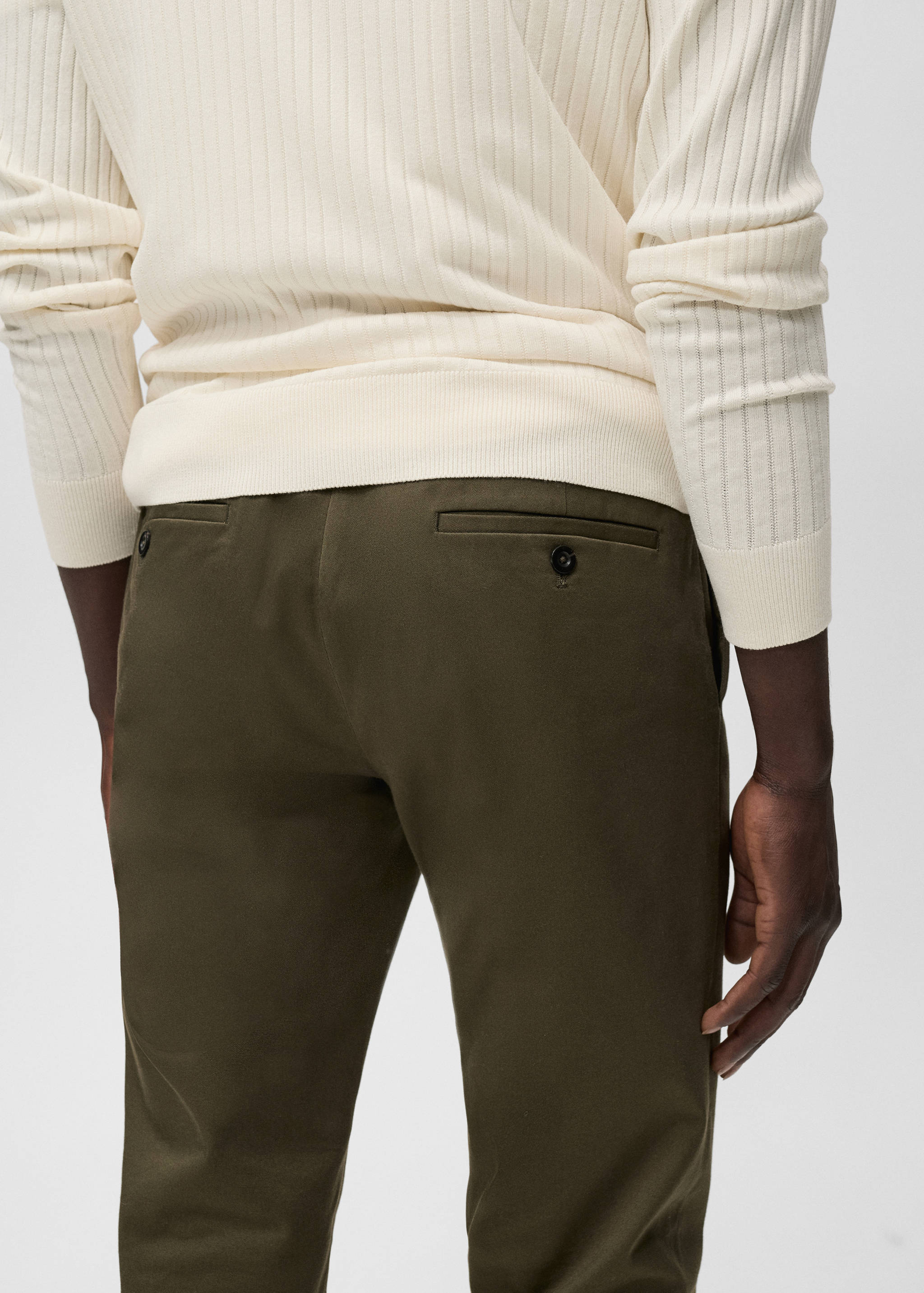 Barna slim-fit twill chino trousers - Details of the article 2