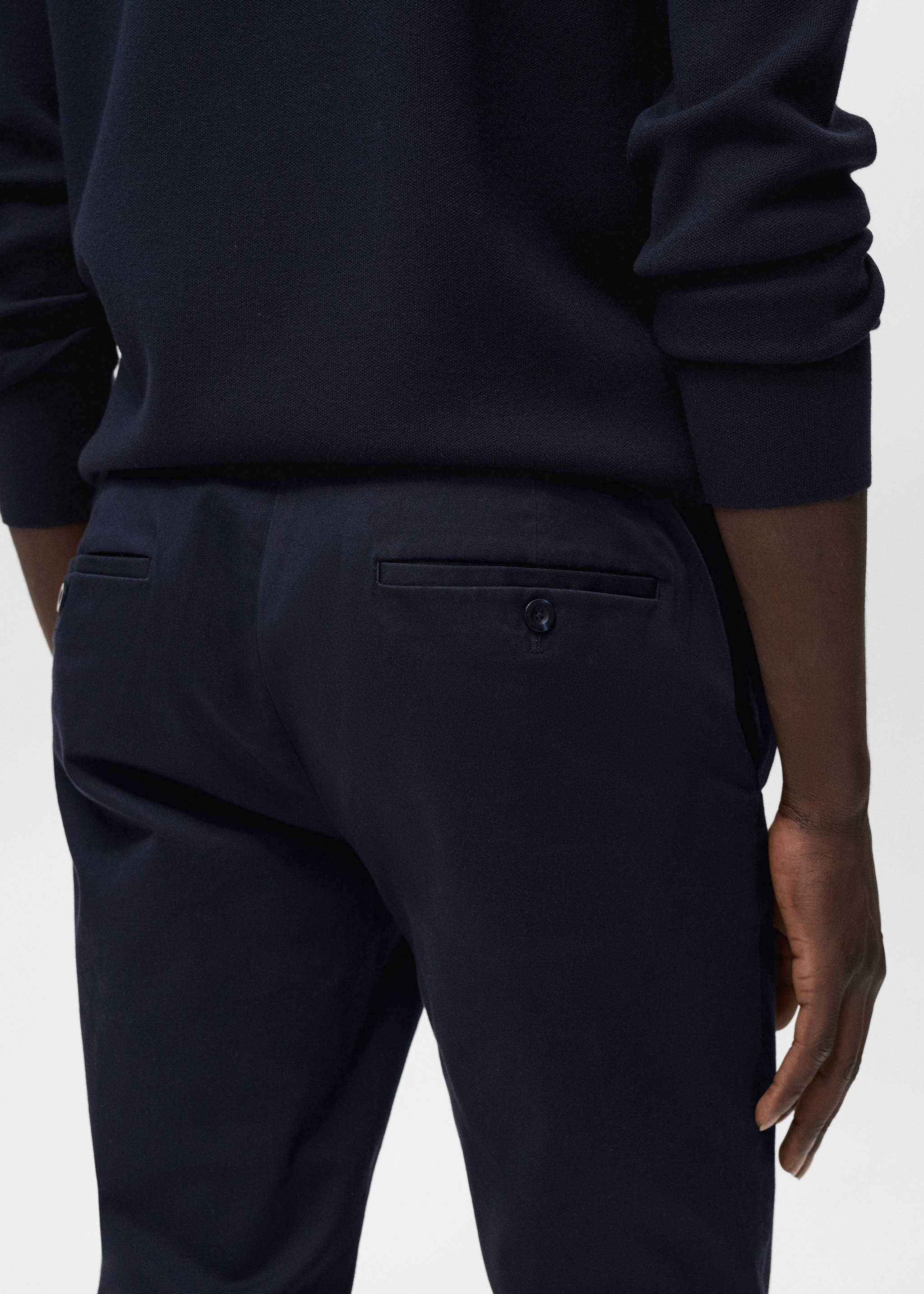 Barna slim-fit twill chino trousers - Details of the article 2