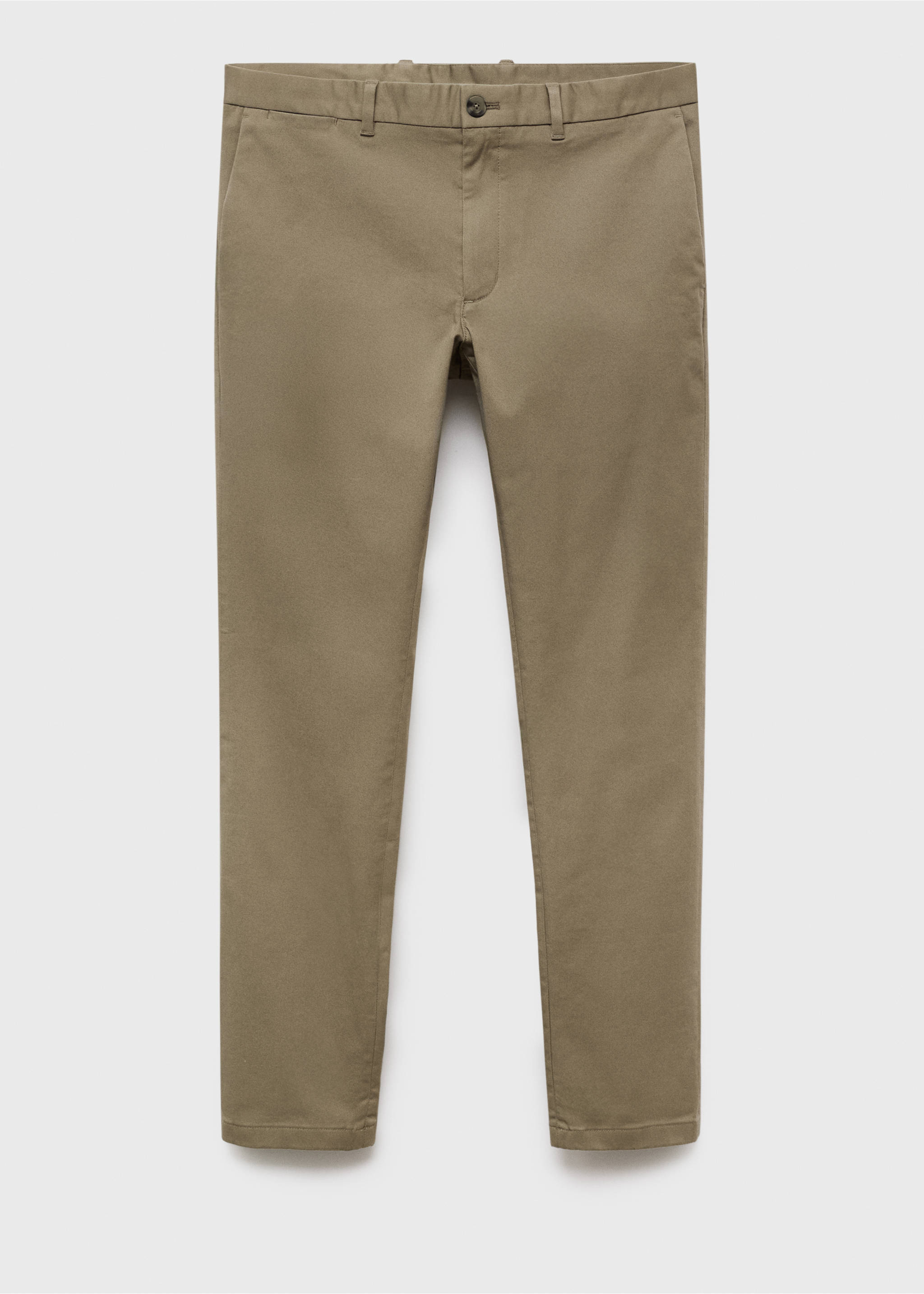 Barna slim-fit twill chino trousers - Article without model, Mink Grey. Ref: 17025141-00.
