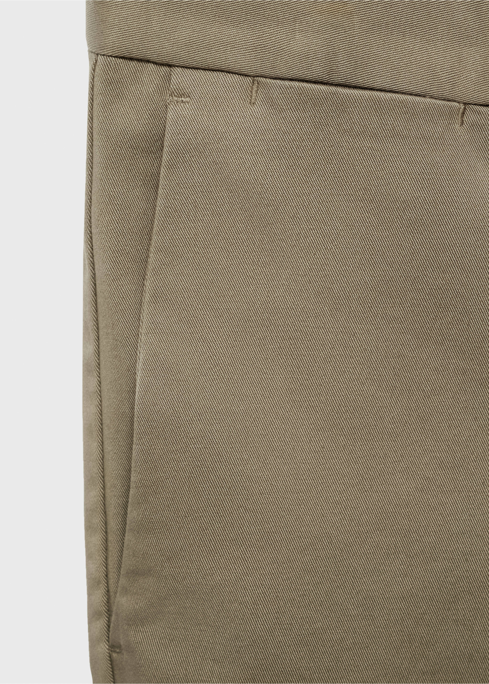 Barna slim-fit twill chino trousers - Details of the article 0, Mink Grey. Ref: 17025141-00.