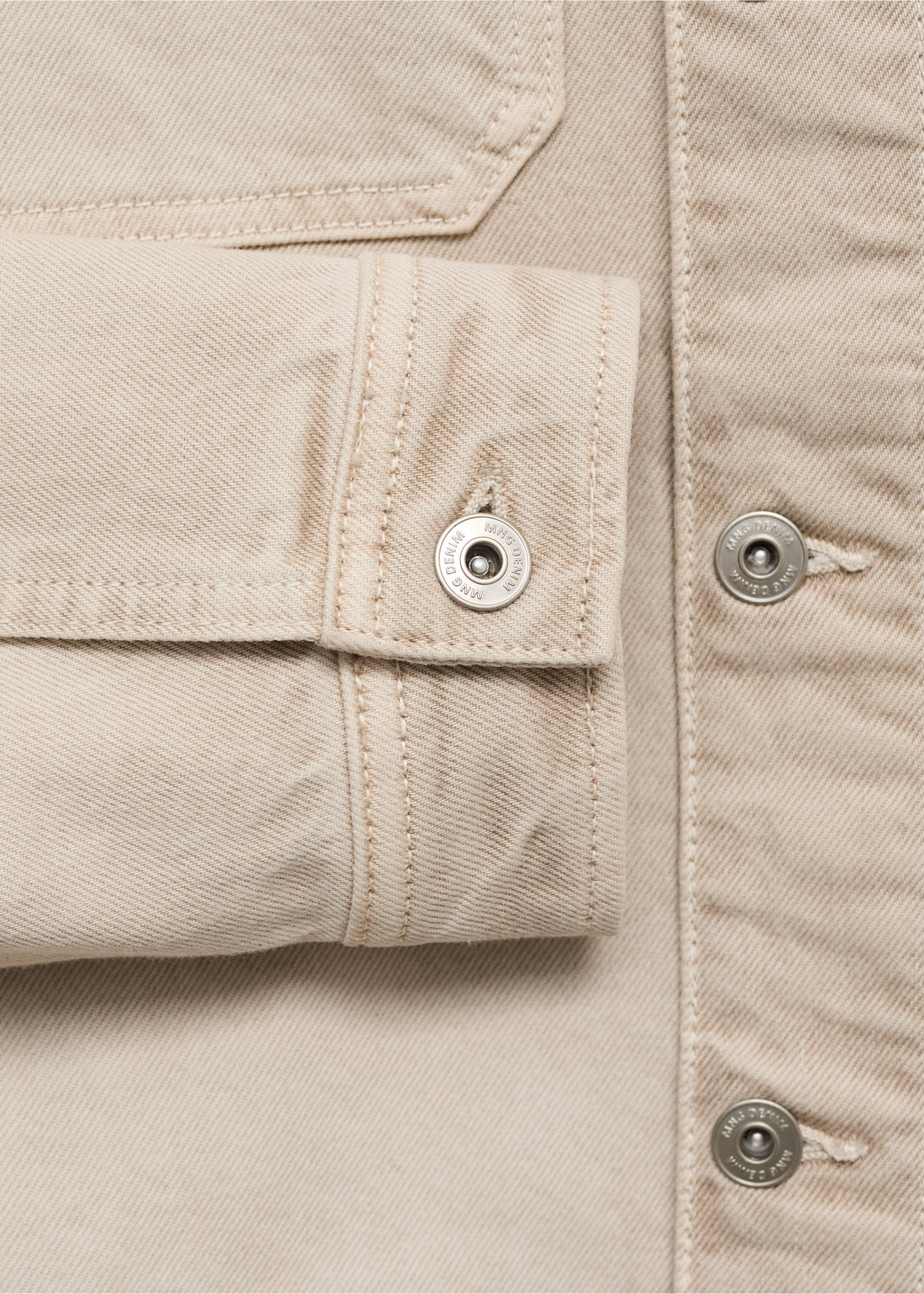 Blouson en jean poches - Détail de l'article 0, Sable. Ref: 17025144-00.