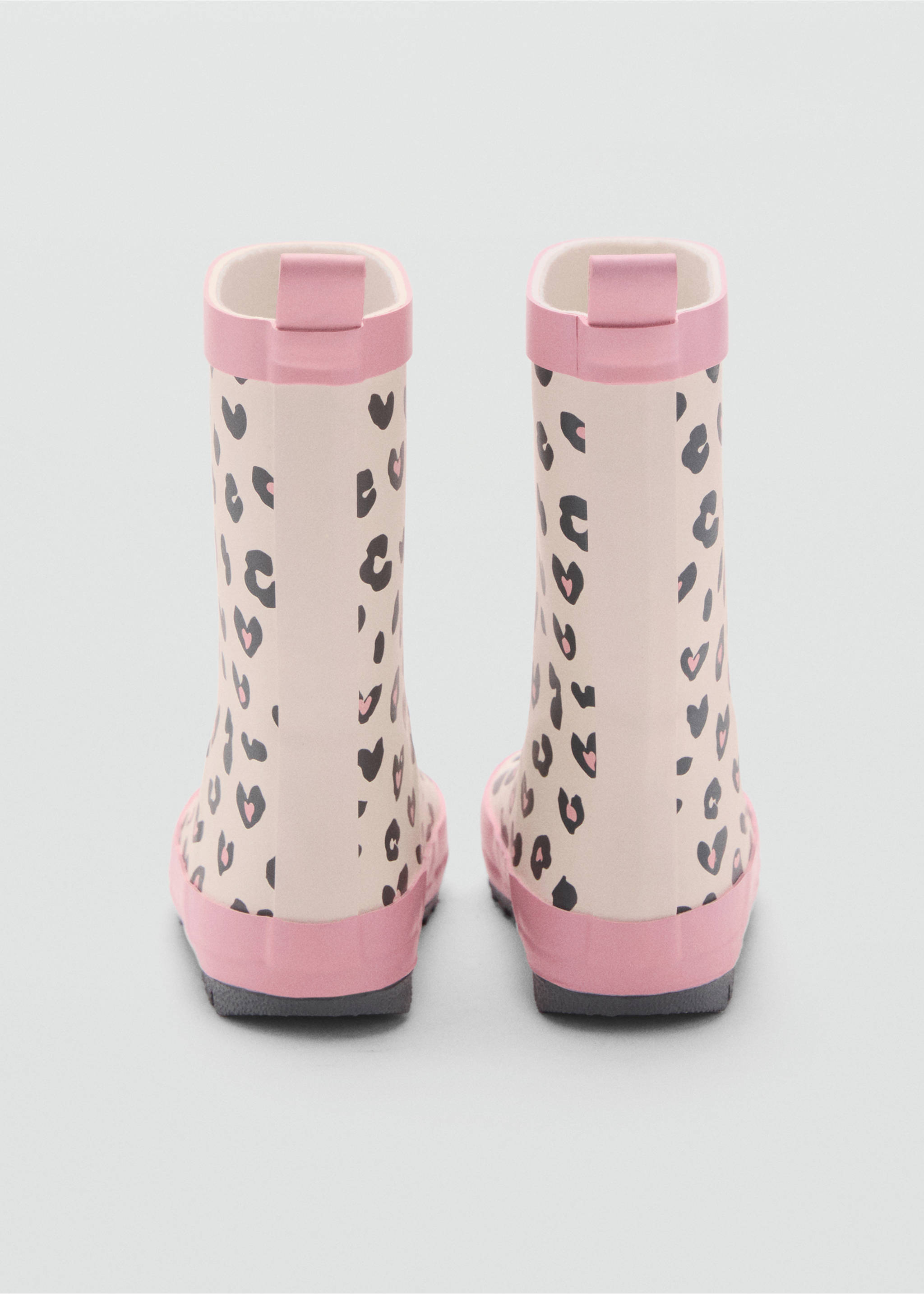 Leopard-print wellington boots - Details of the article 1, Pastel Pink. Ref: 17025146-00.