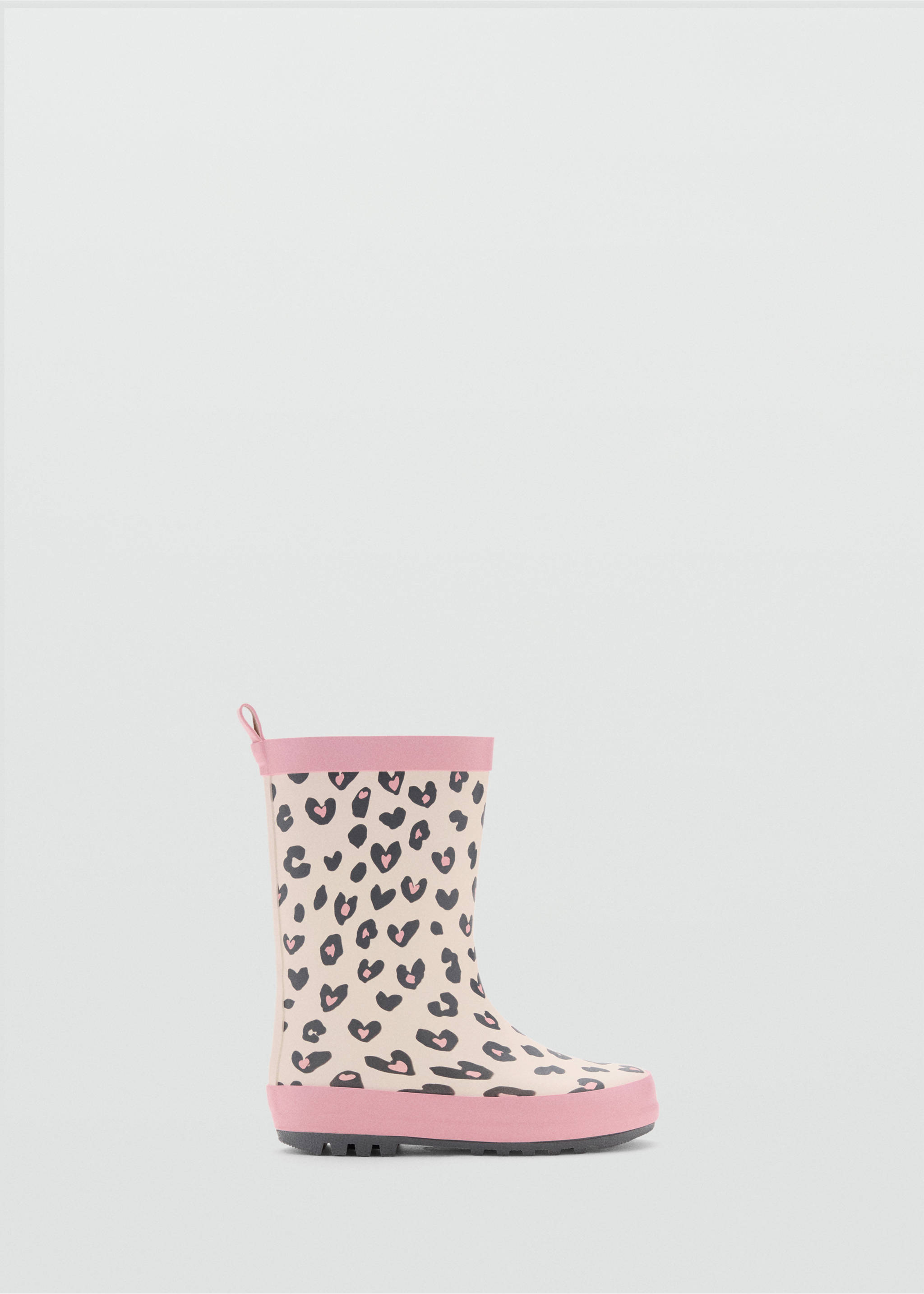 Leopard-print wellington boots - Article without model, Pastel Pink. Ref: 17025146-00.