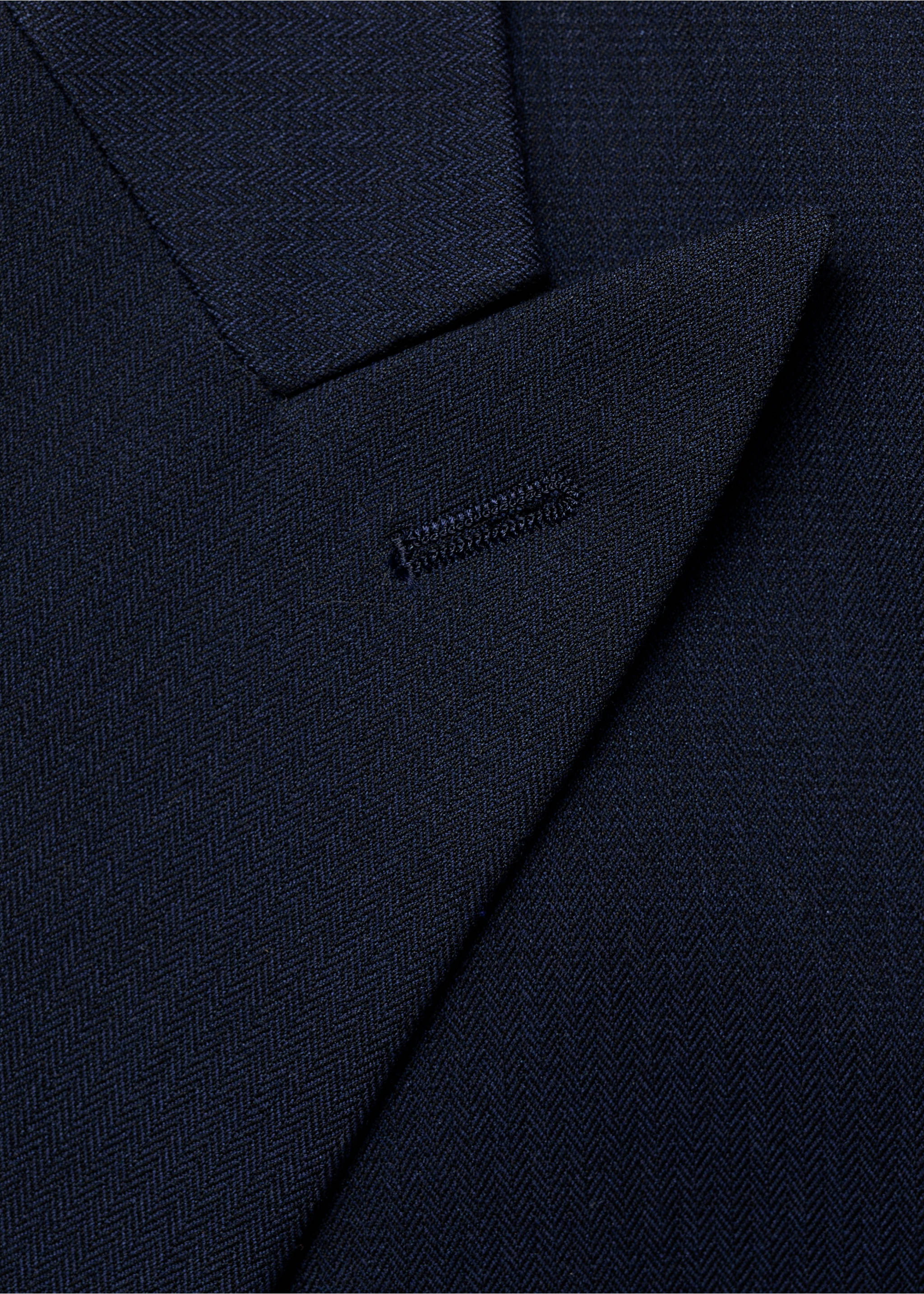 Monaco double-breasted slim-fit suit jacket - Details of the article 8, Navy. Ref: 17025150-00.