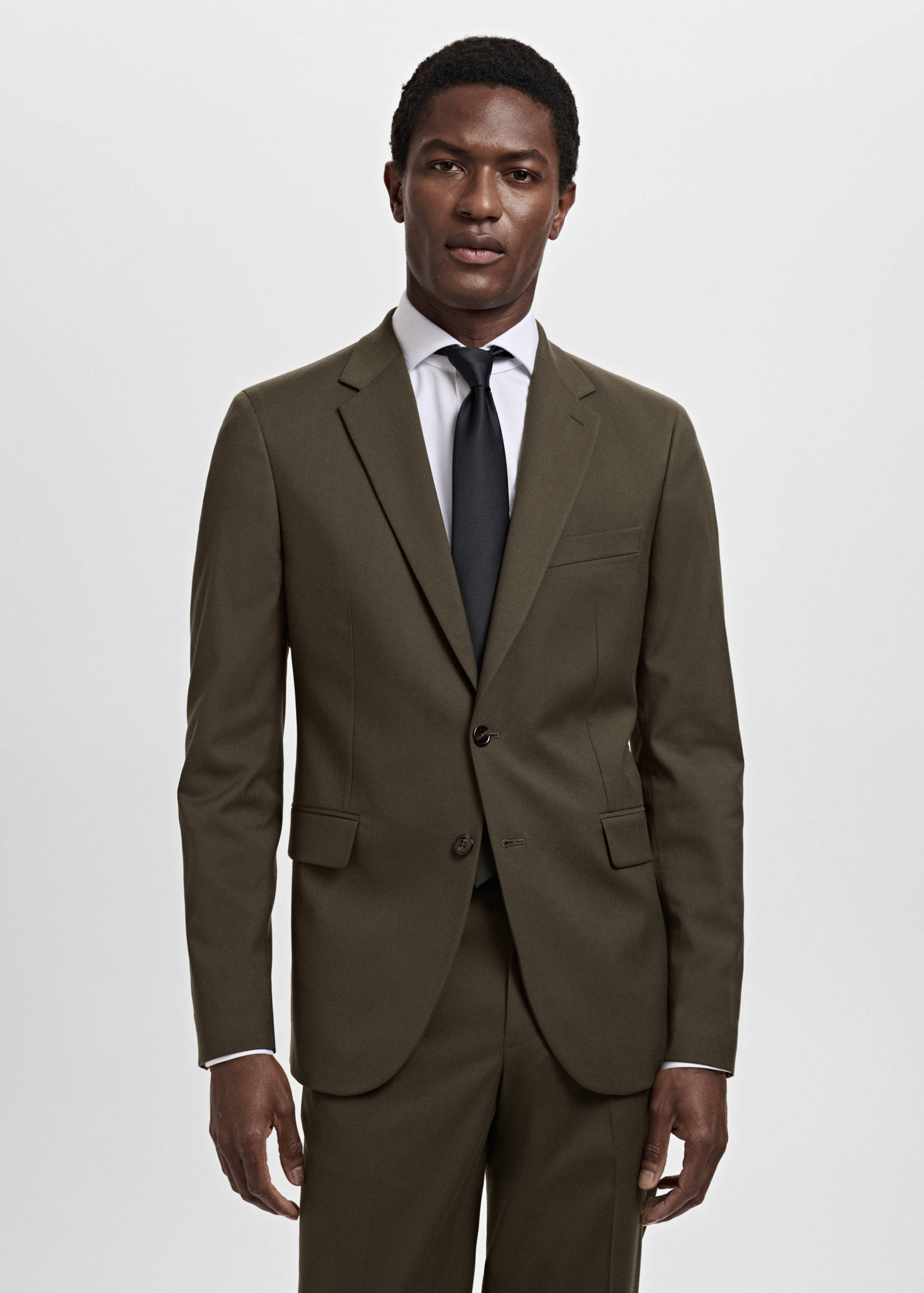 Milan slim-fit suit jacket - Medium plane