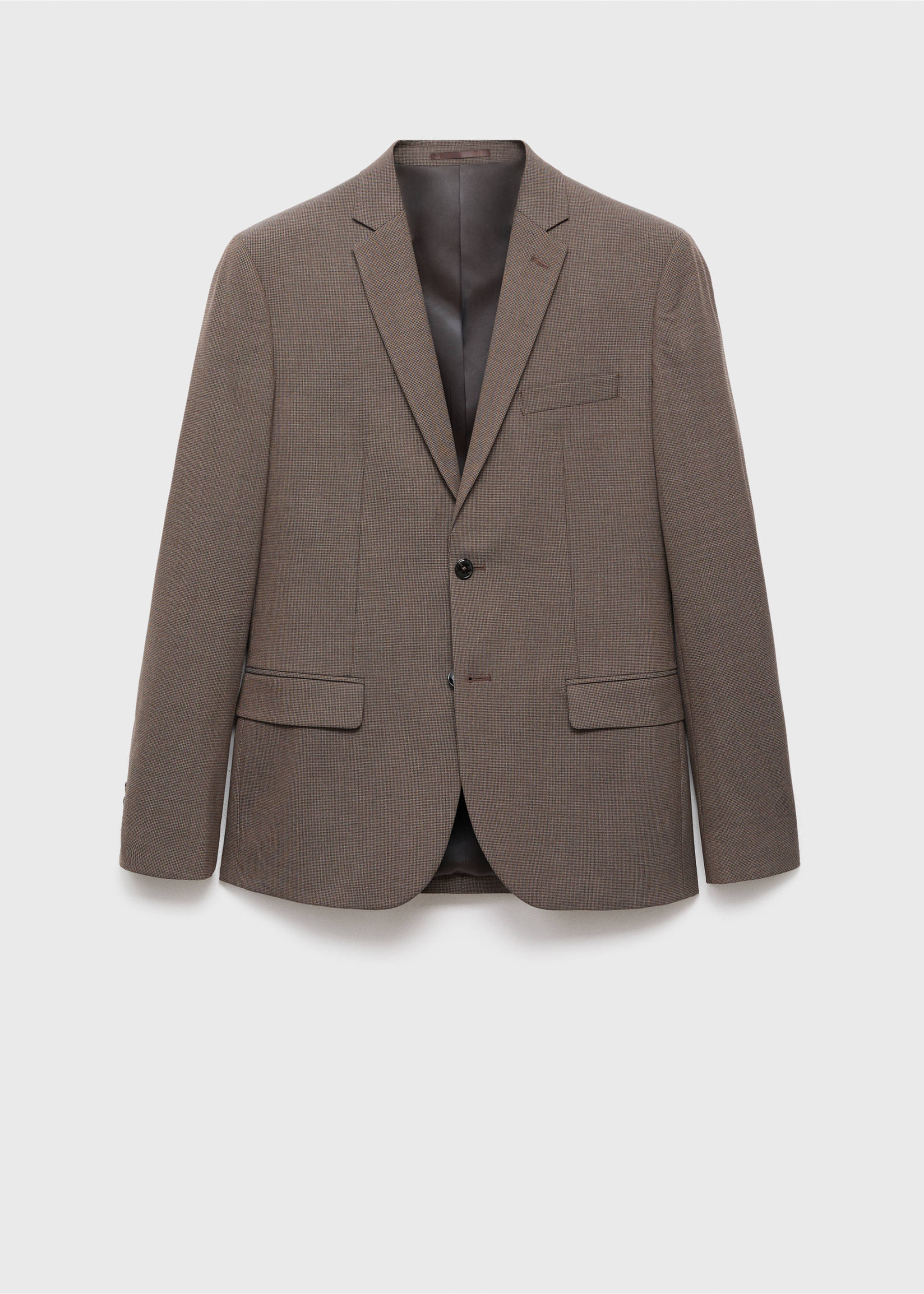 Super Slim Fit-Anzugsakko aus Stretchgewebe - Artikel ohne Model, Braun. Ref: 17025153-00.
