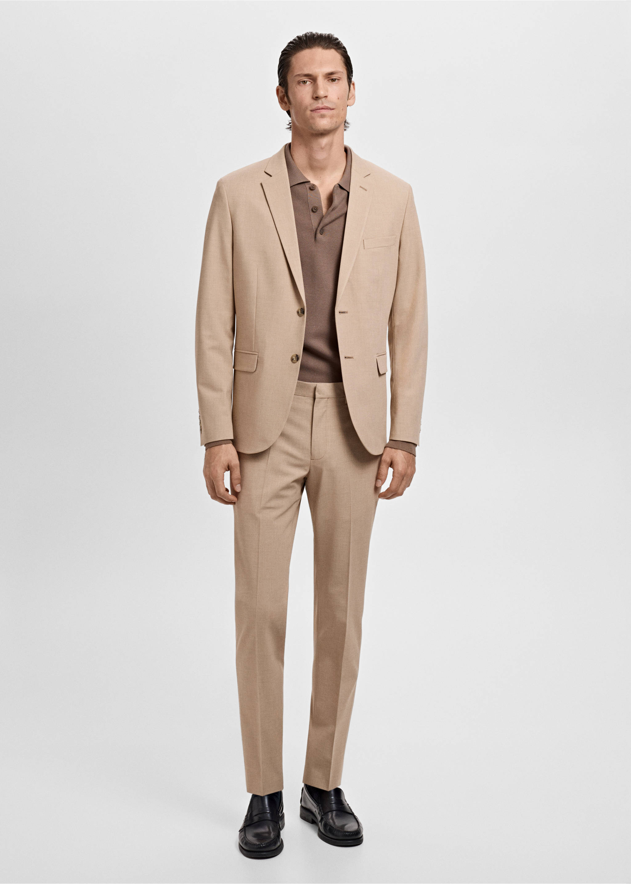 Veste costume París super slim-fit - Plan général, Beige. Ref: 17025155-00.