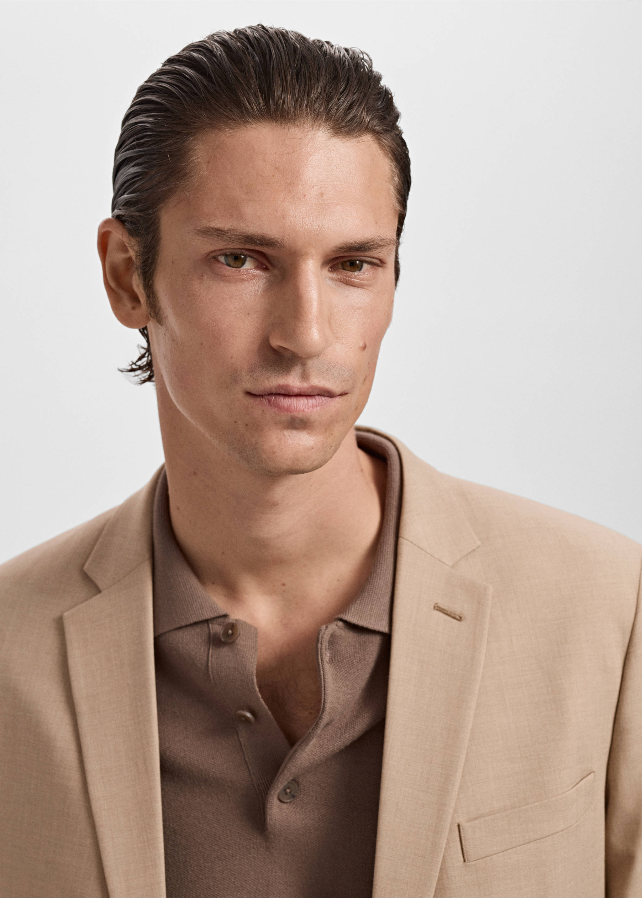 Veste costume París super slim-fit - Détail de l'article 1, Beige. Ref: 17025155-00.