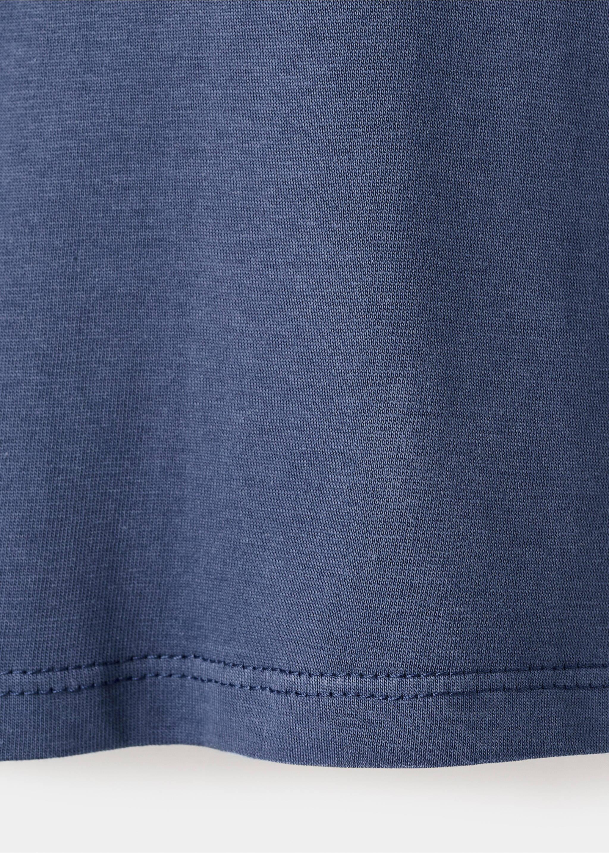 Embroidered printed T-shirt - Details of the article 0, Night Blue. Ref: 17025157-00.