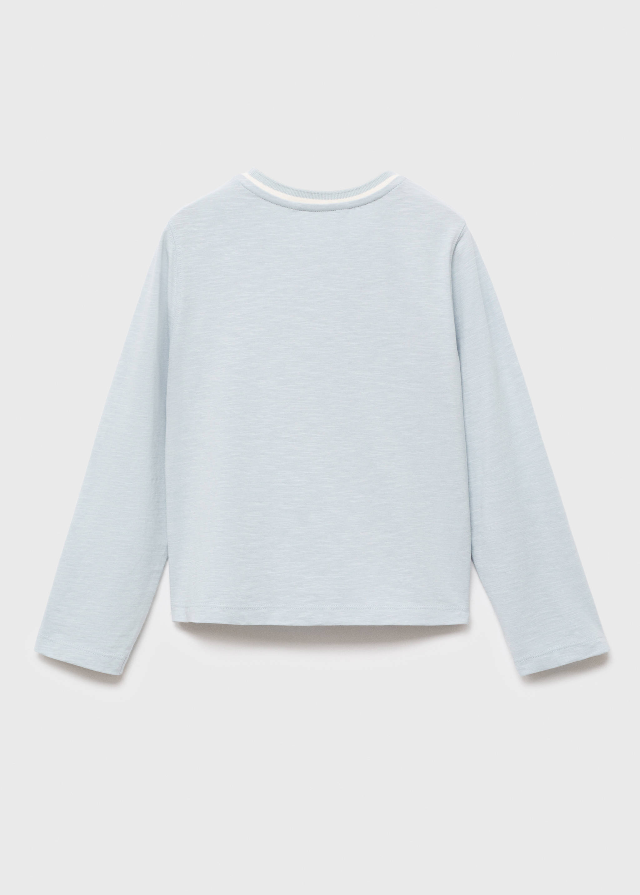T-Shirt mit Kontrastkragen - Rückseite des Artikels