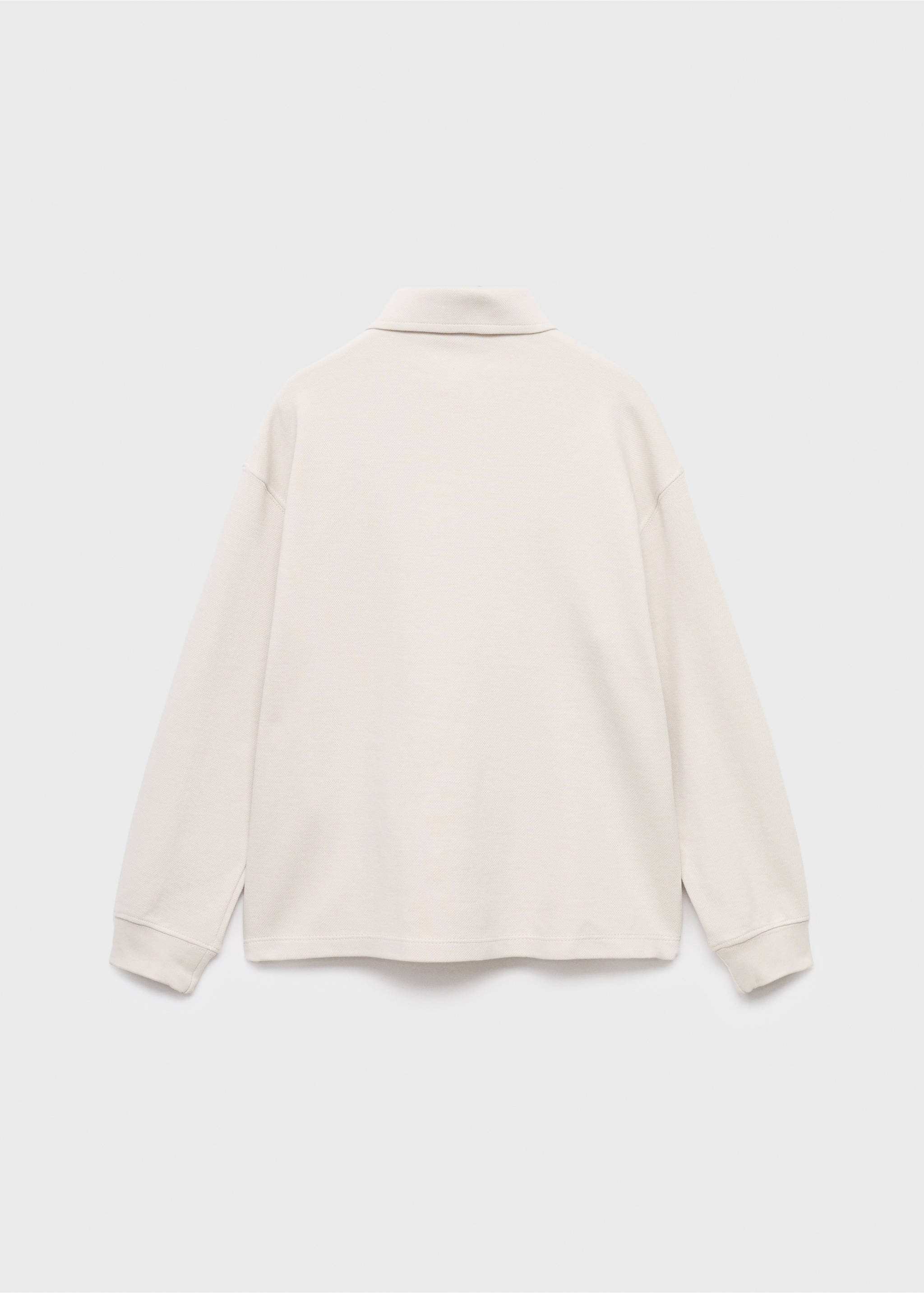 Sweat-shirt col polo - Verso de l’article, Gris glacé. Ref: 17025160-00.