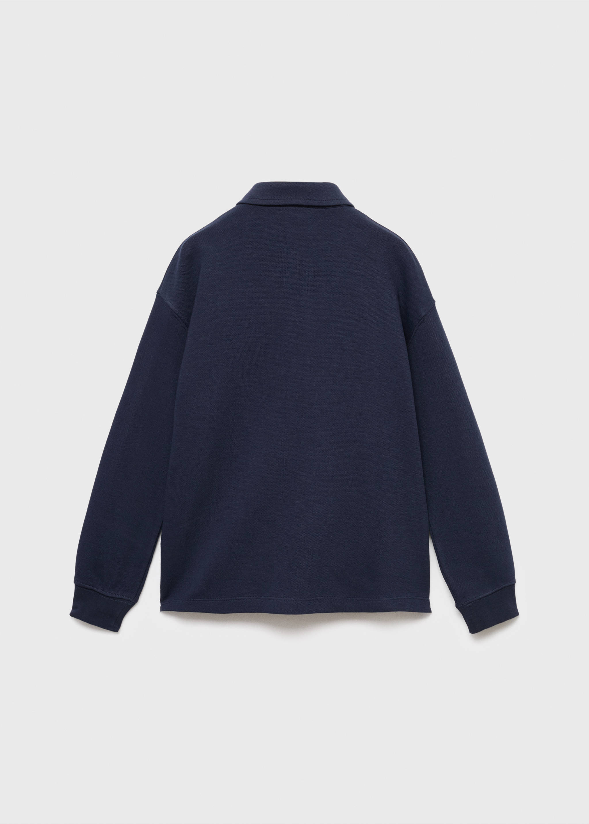 Sweat-shirt col polo - Verso de l’article, Bleu marine. Ref: 17025160-00.