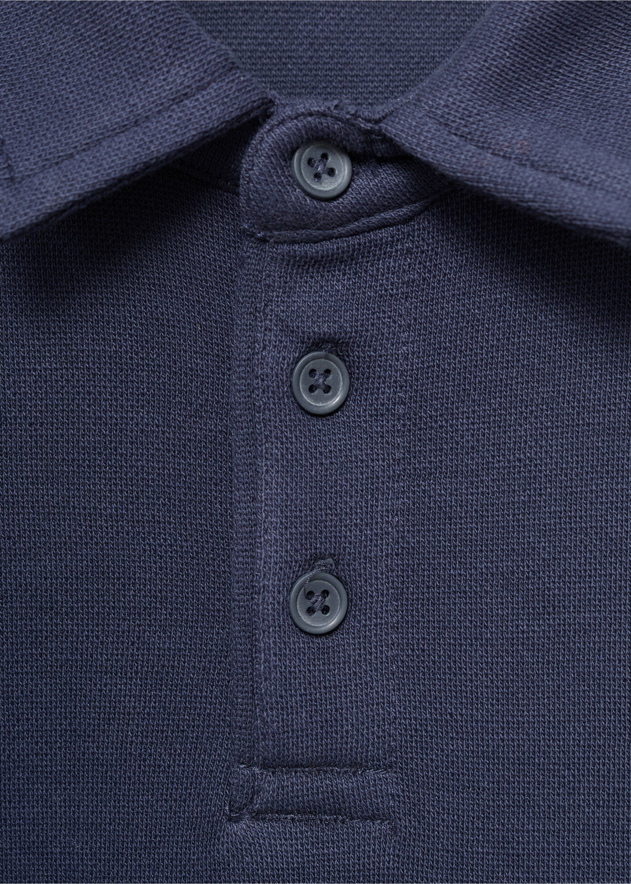 Sweat-shirt col polo - Détail de l'article 8, Bleu marine. Ref: 17025160-00.