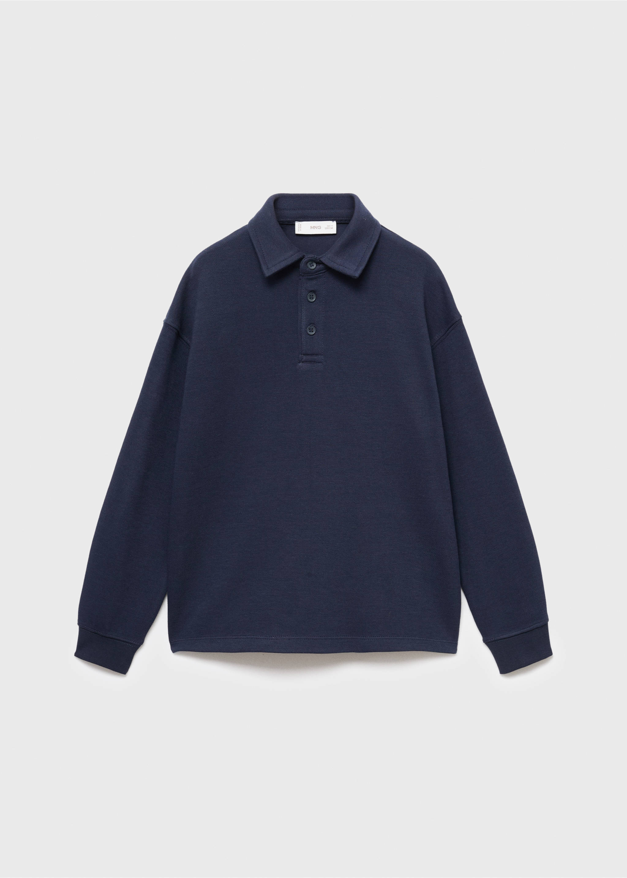 Sweat-shirt col polo - Article sans modèle, Bleu marine. Ref: 17025160-00.