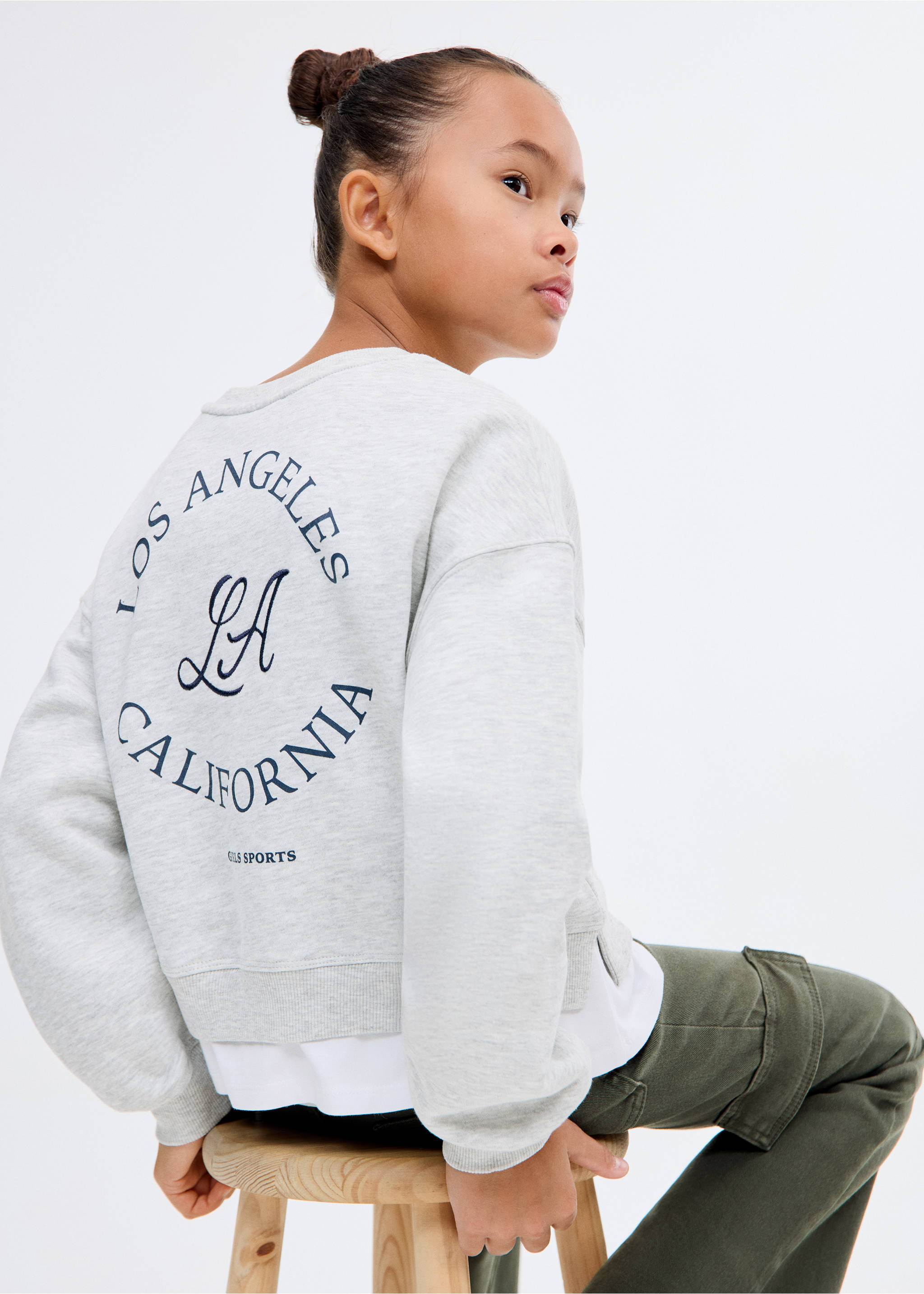 Shirt hem sweatshirt - Reverse of the article, Light Heather Grey. Ref: 17025161-00.