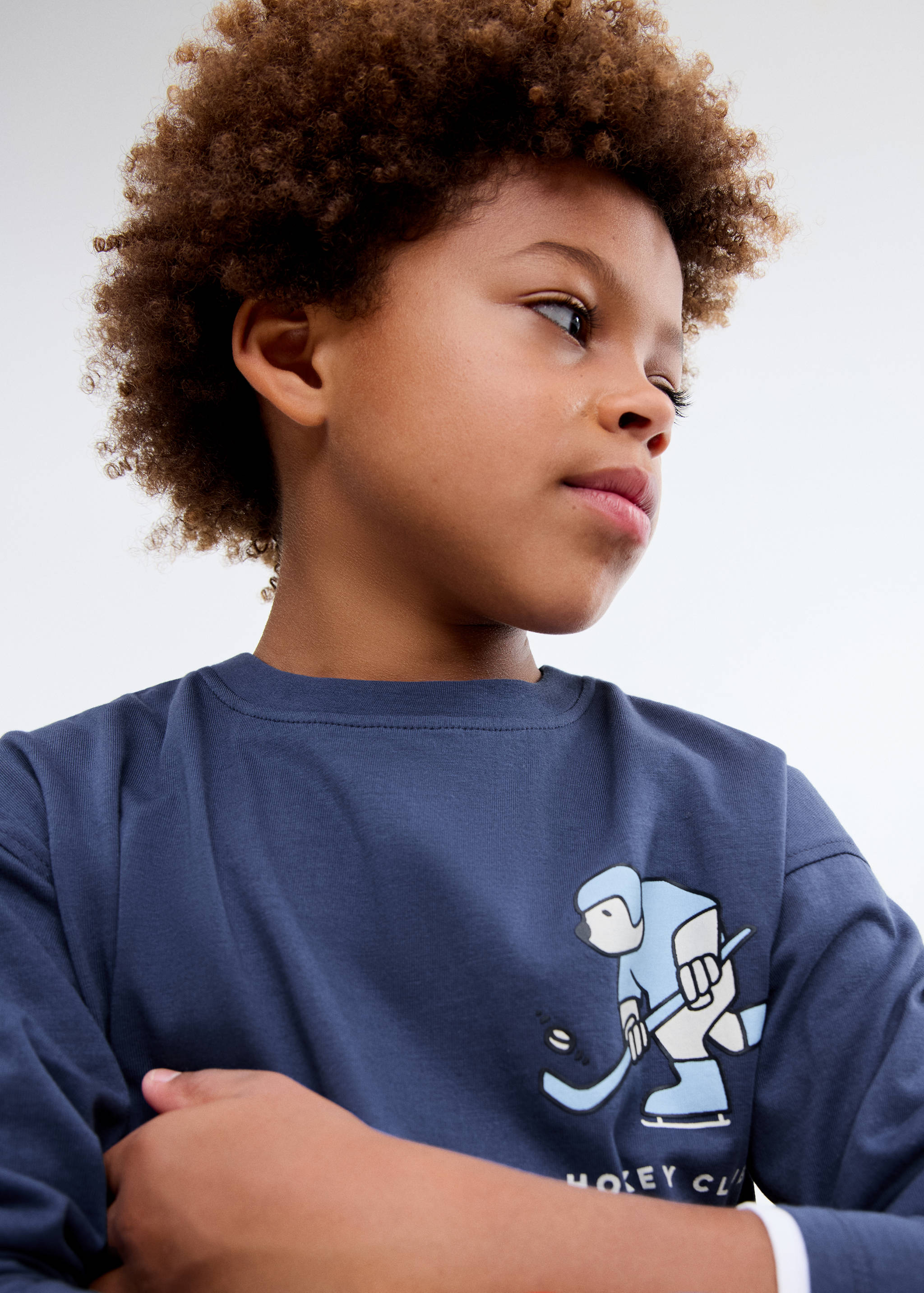 Printed cotton-blend T-shirt - Details of the article 1