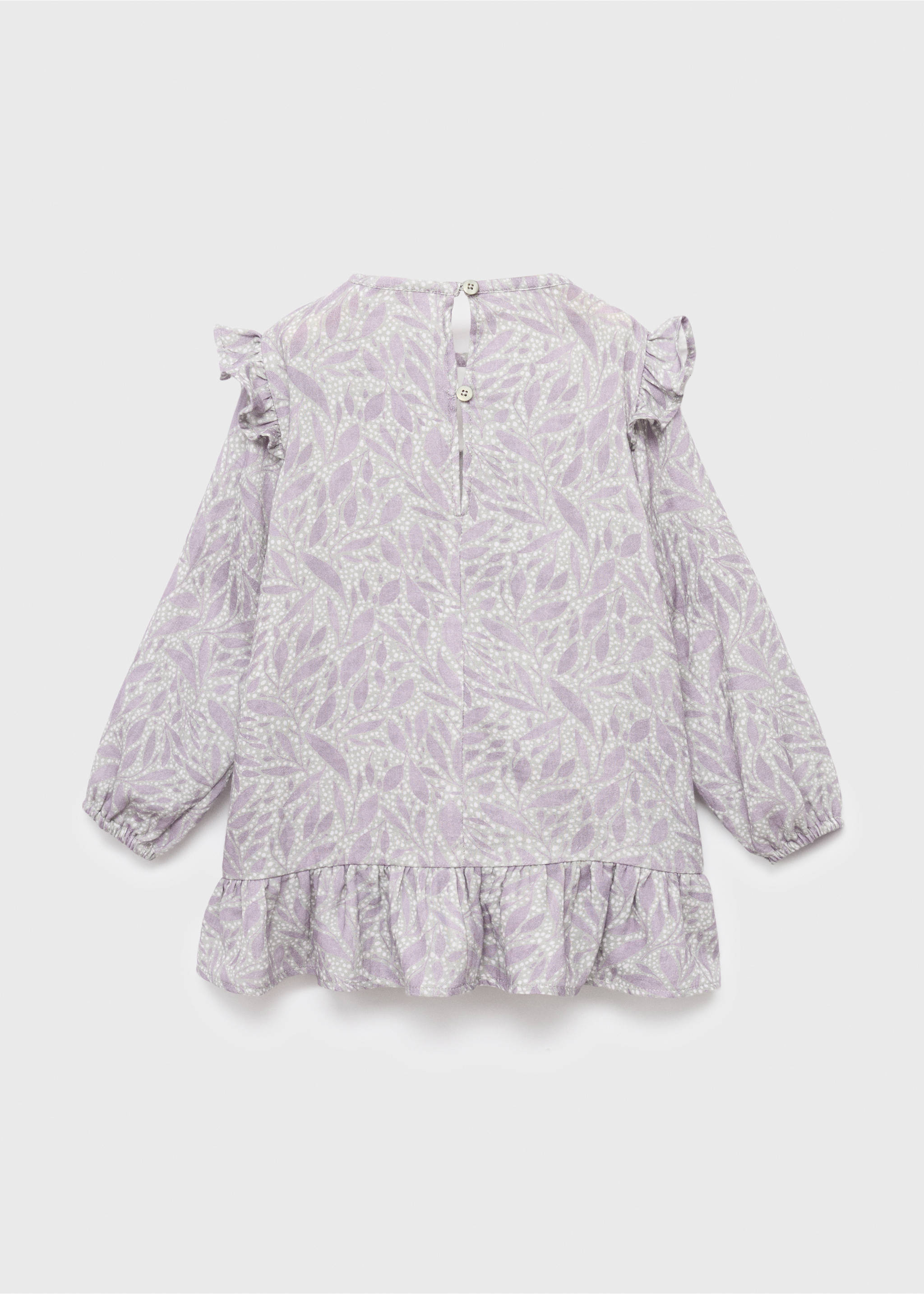 Printed cotton dress - Reverse of the article, Light/Pastel Purple. Ref: 17025164-00.