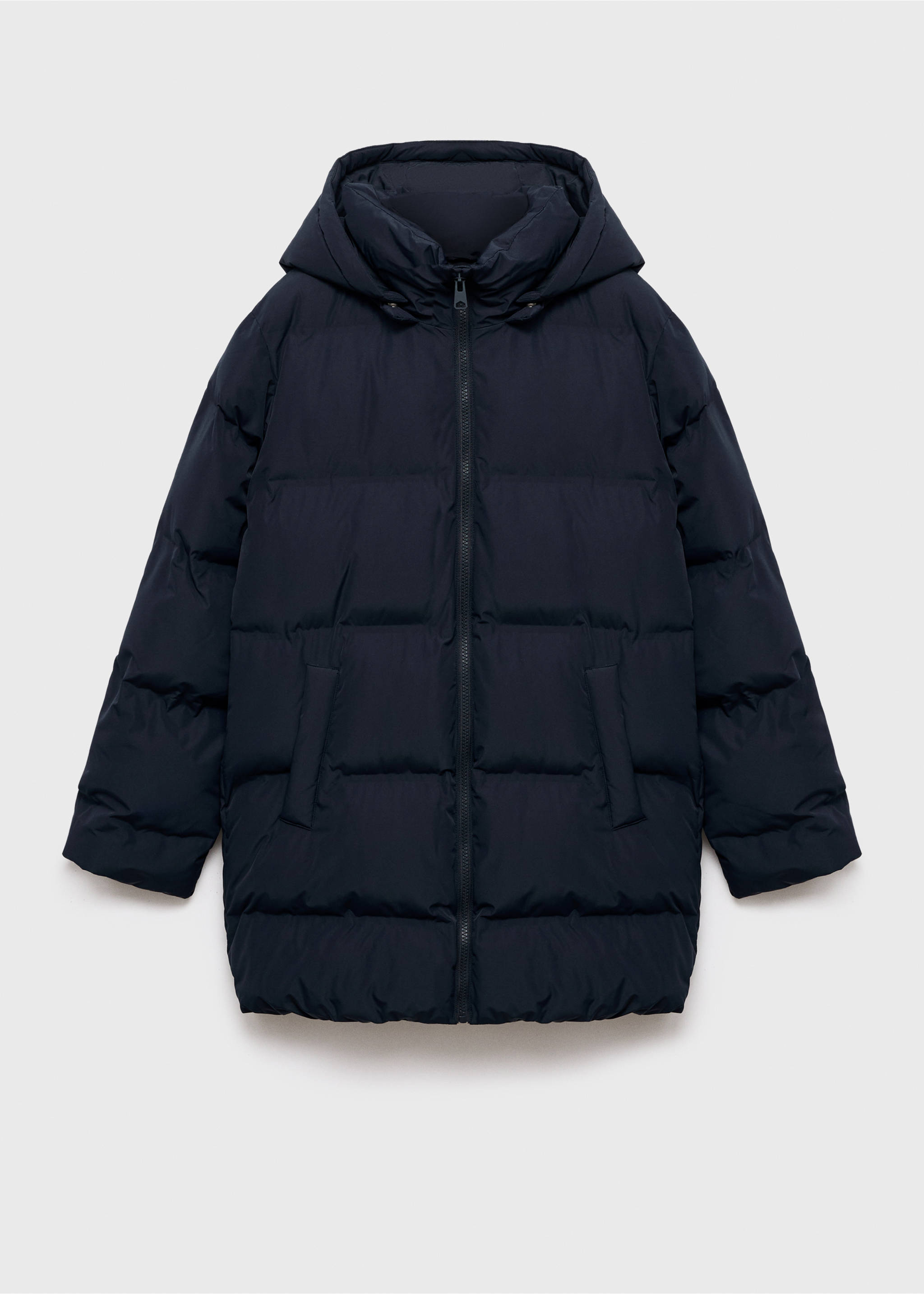 Quilted long coat - Article without model, Navy. Ref: 17025787-00.
