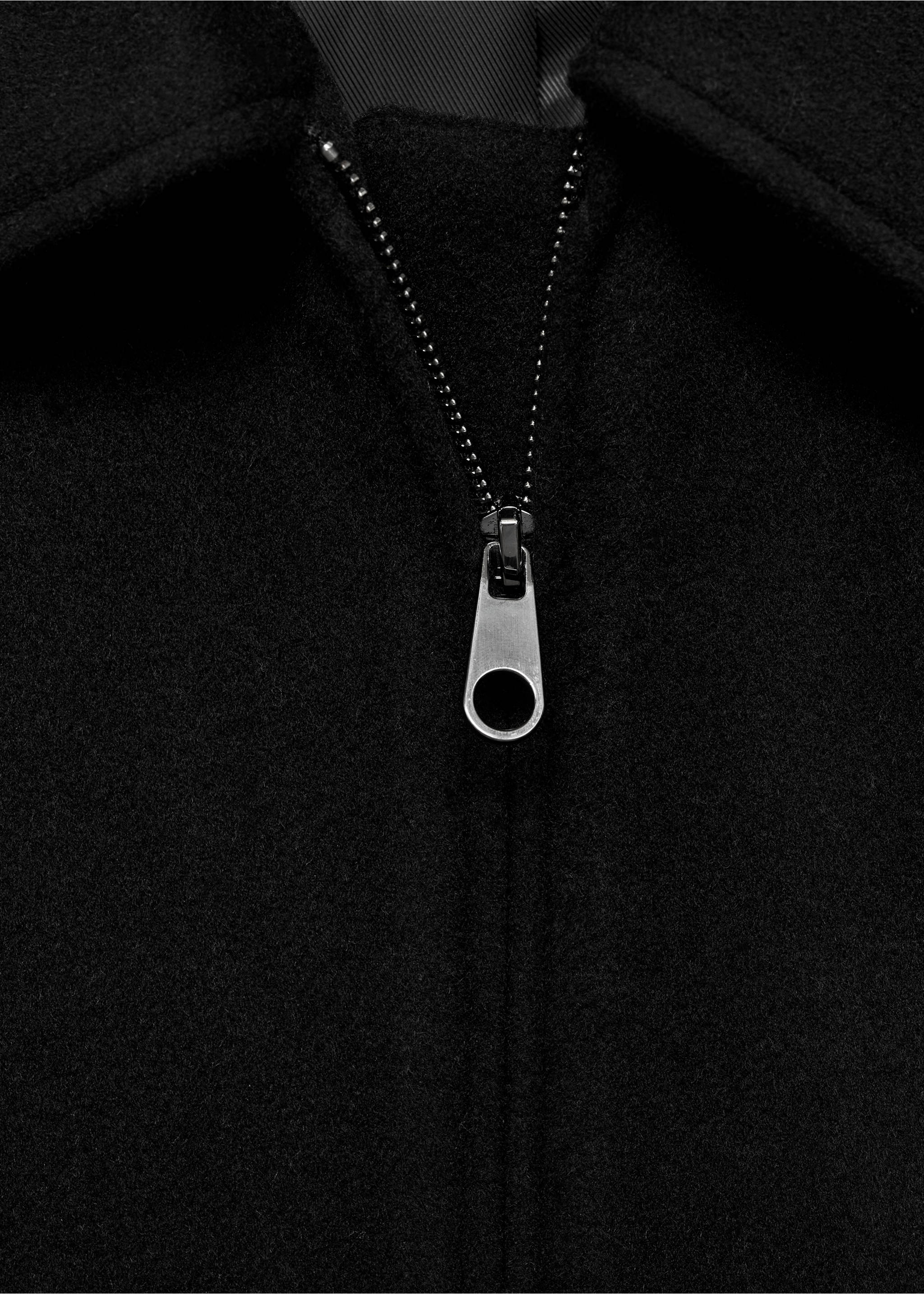 Wool bomber jacket - Details of the article 8, Black. Ref: 17025791-00.