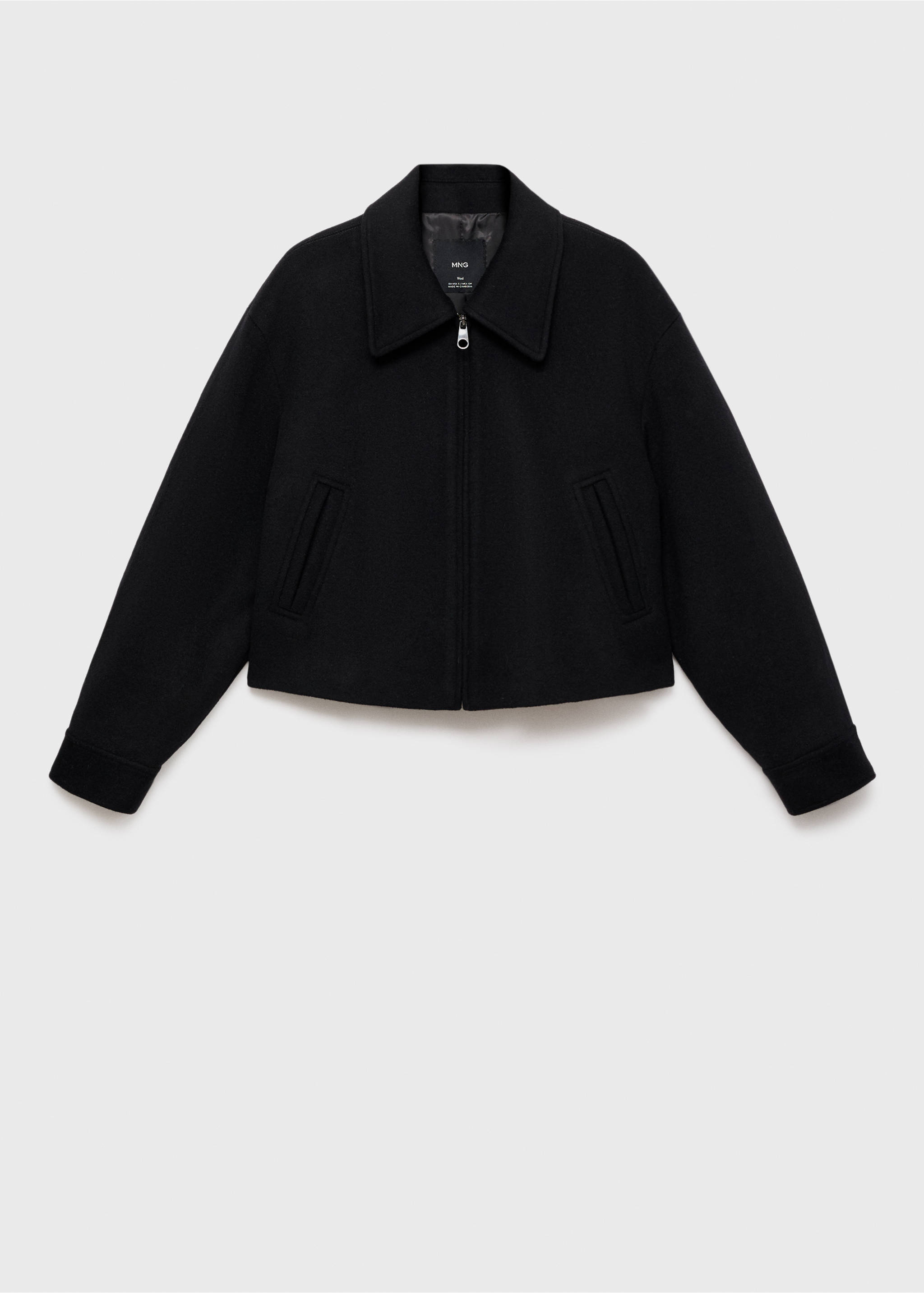 Wool bomber jacket - Article without model, Black. Ref: 17025791-00.