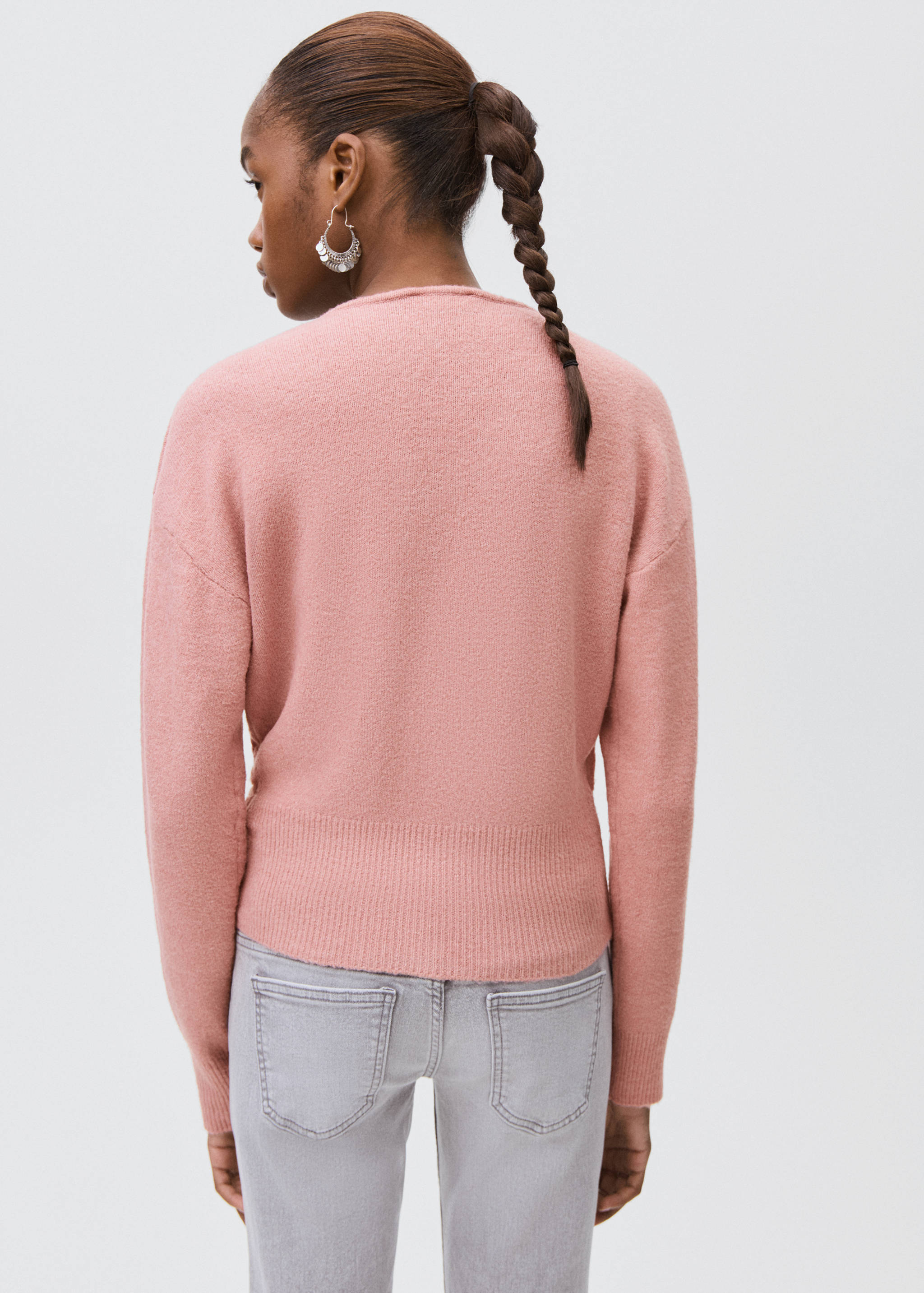 Double-breasted cardigan - Reverse of the article